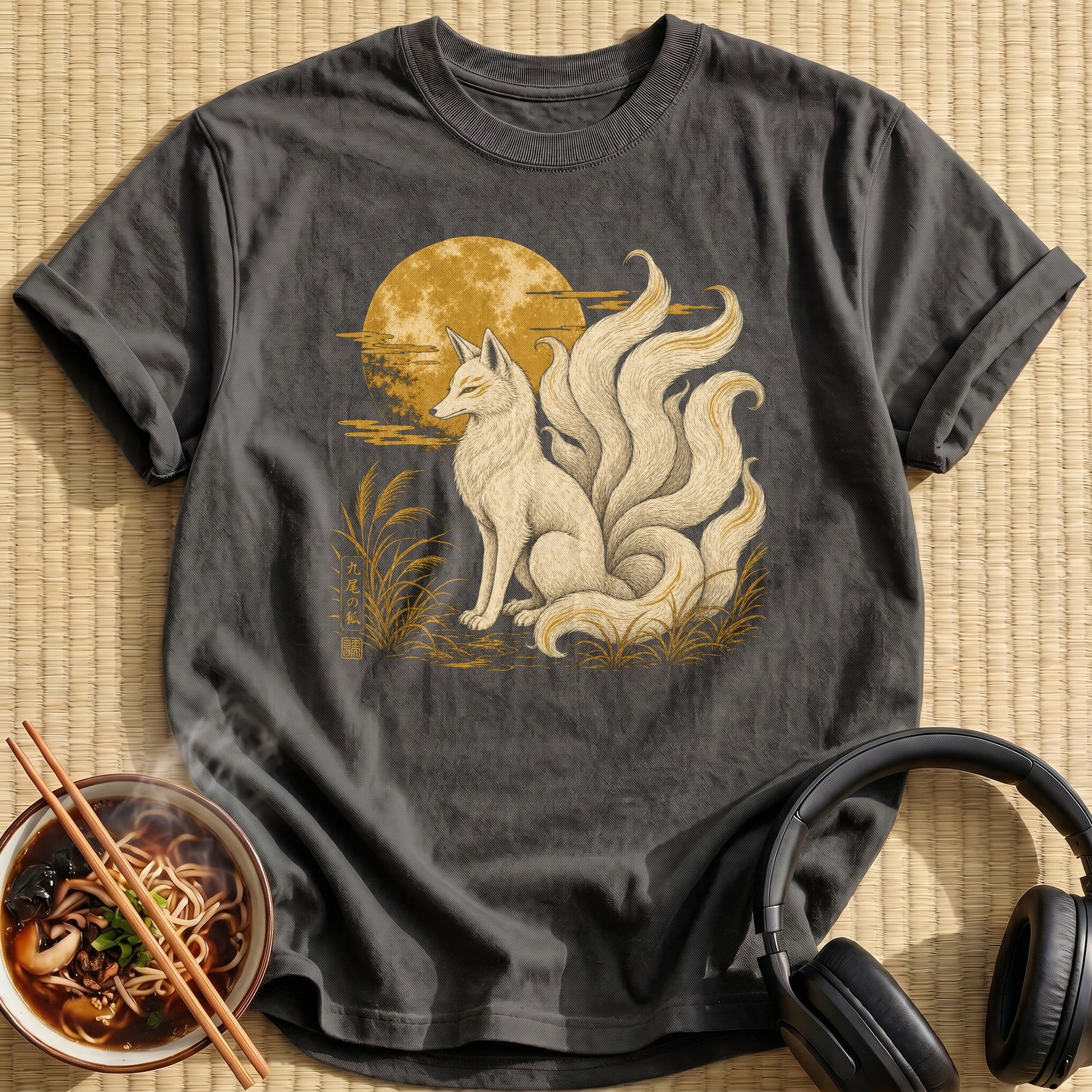 Golden Nine Tailed Fox Moon