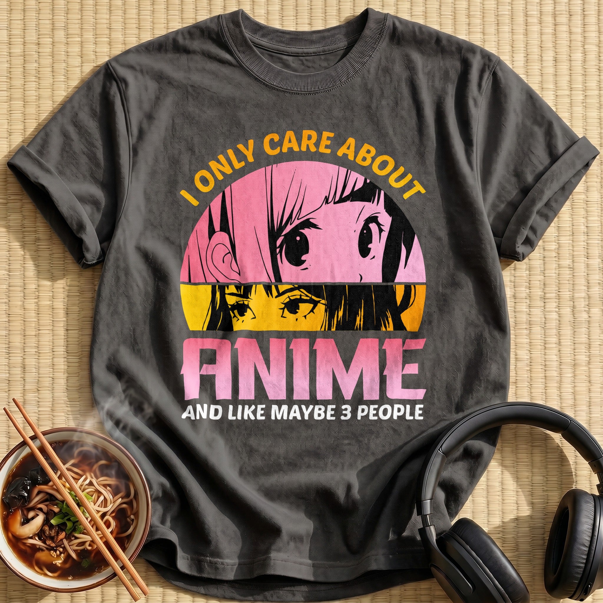 I Only Care About Anime Eyes - Charcoal
