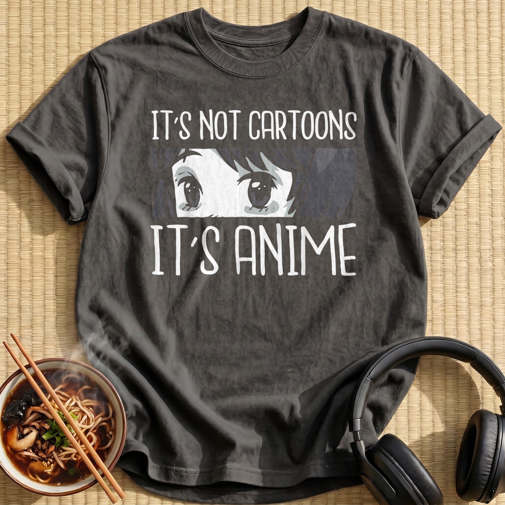 Its Not Cartoons Its Anime Eyes - Charcoal