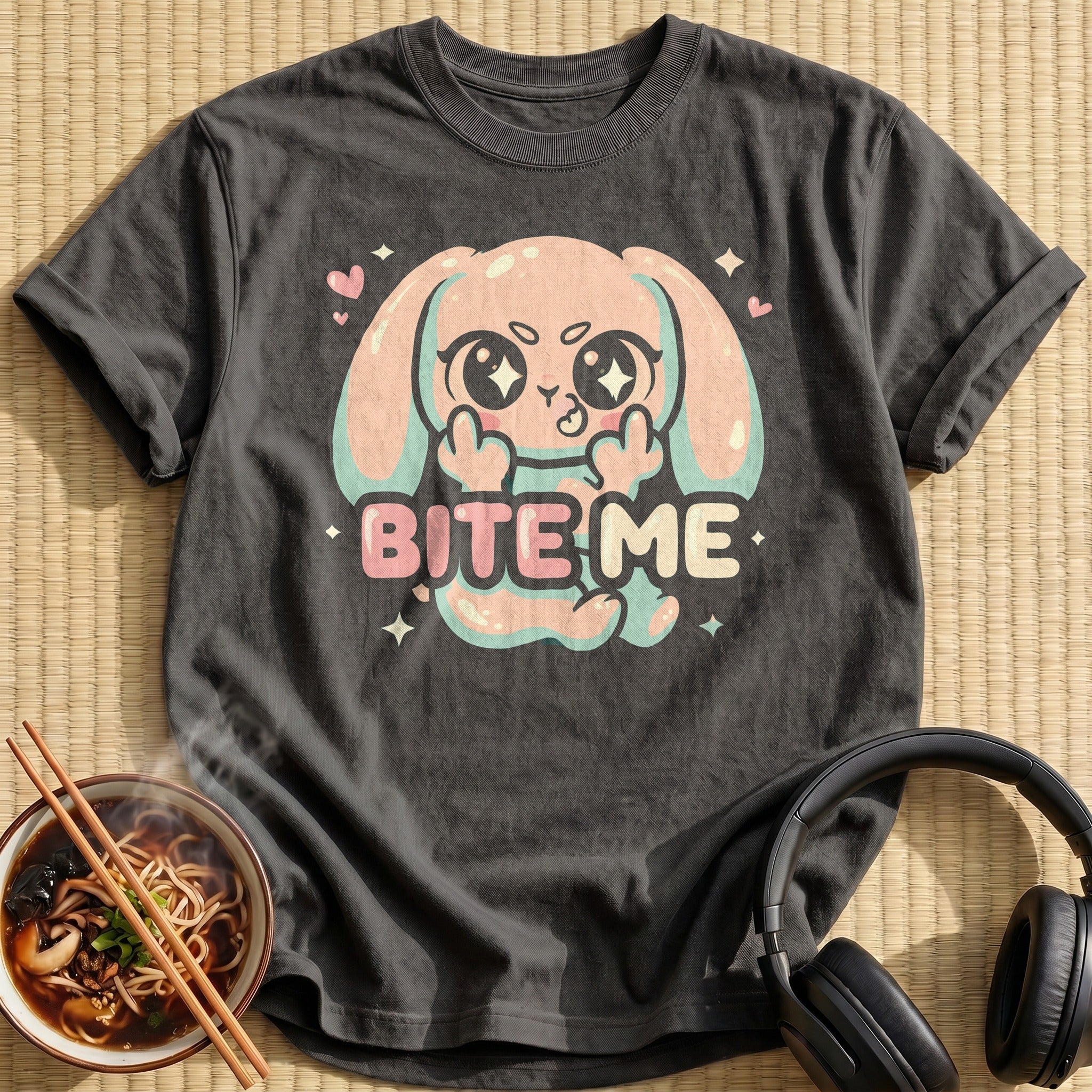 Kawaii Chibi Bunny Saying Bite Me