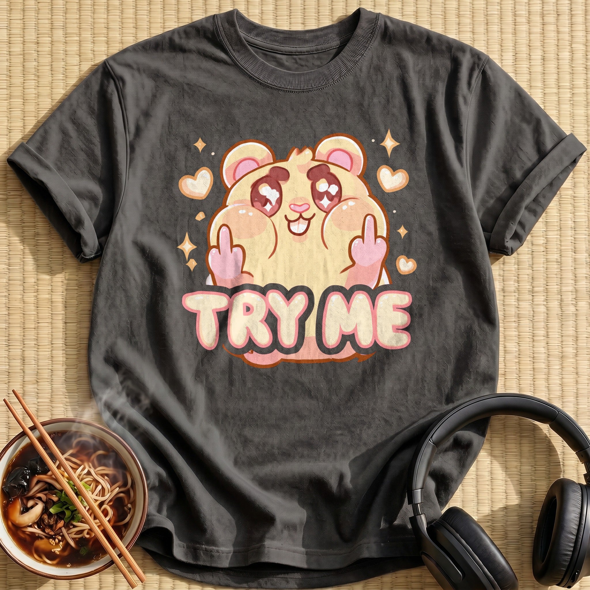 Kawaii Chibi Hamster Saying Try Me