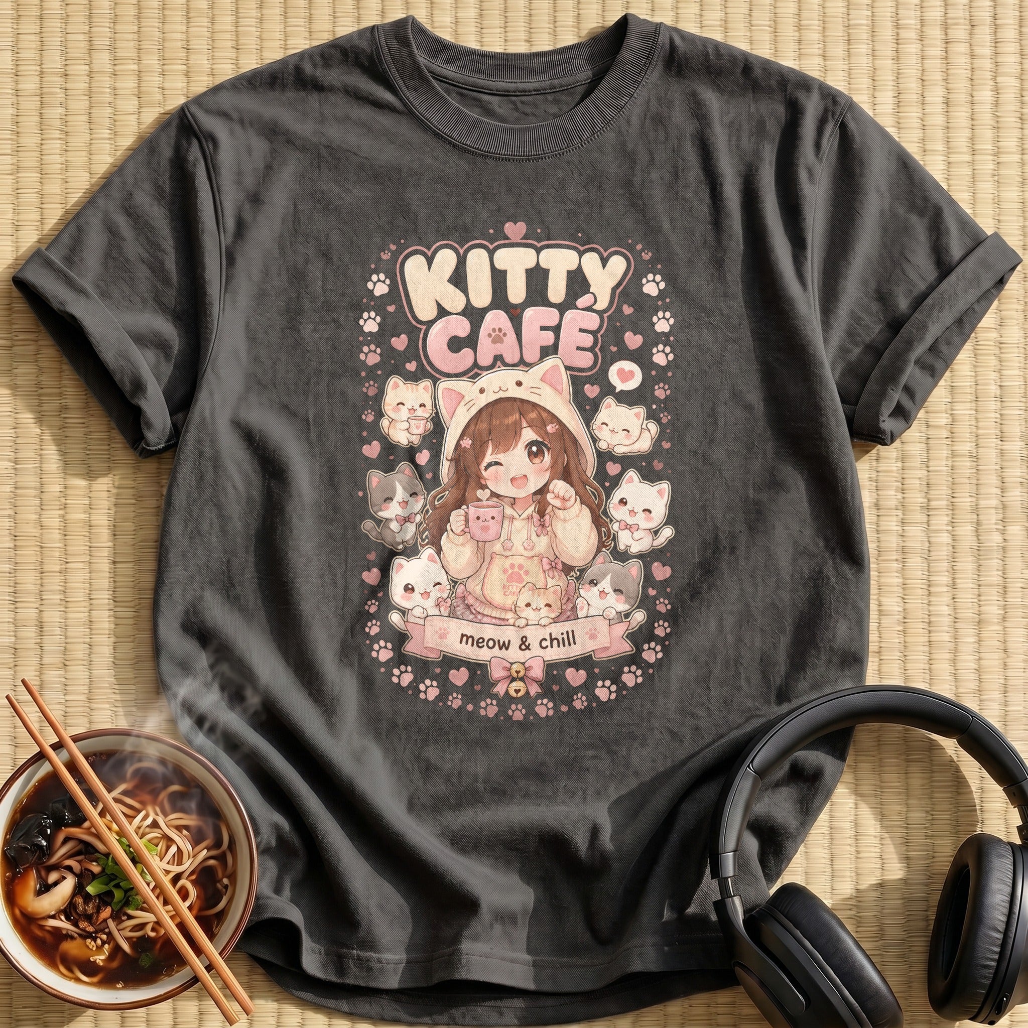 Kitty Café (cream & pink)