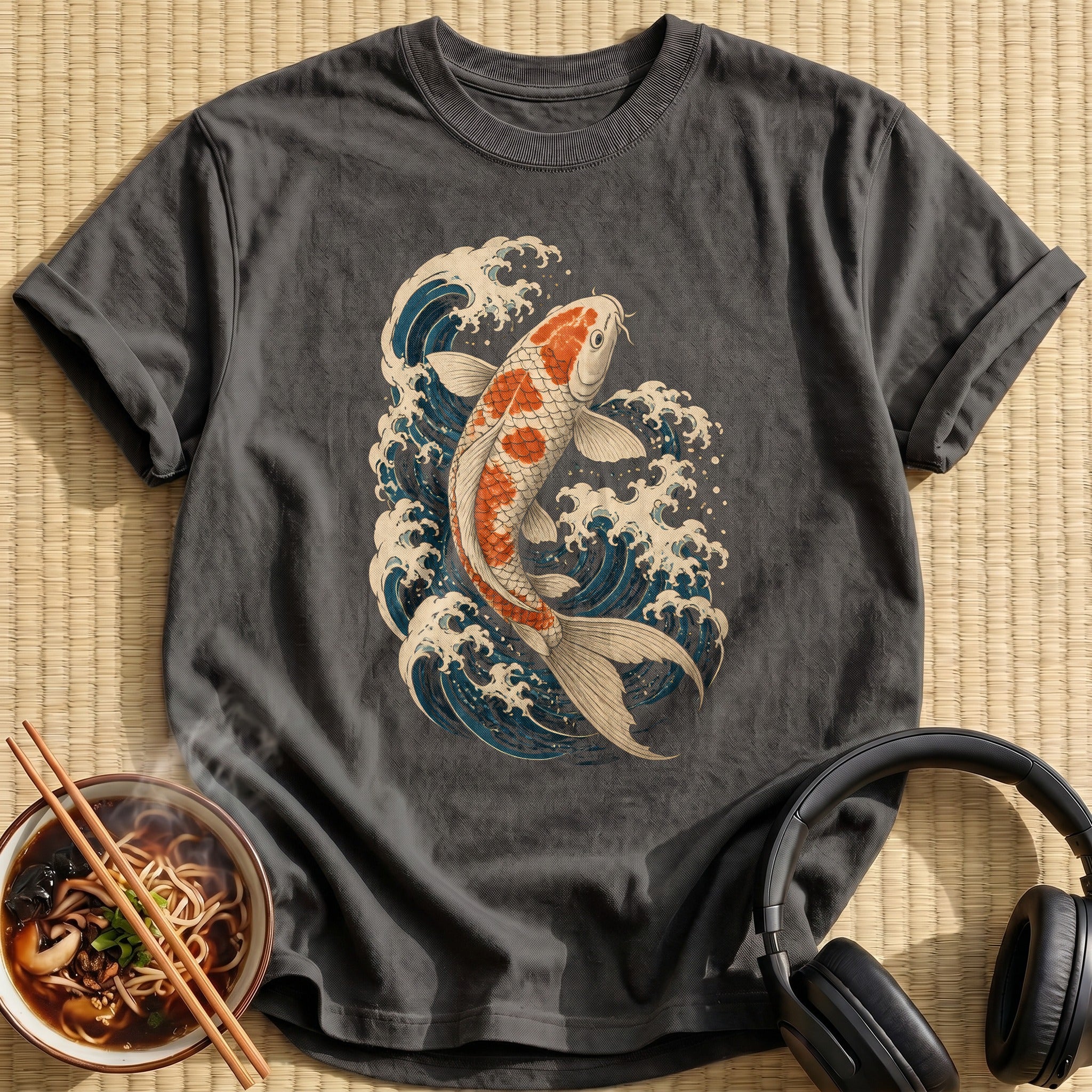 Koi Ukiyoe 98 - Charcoal