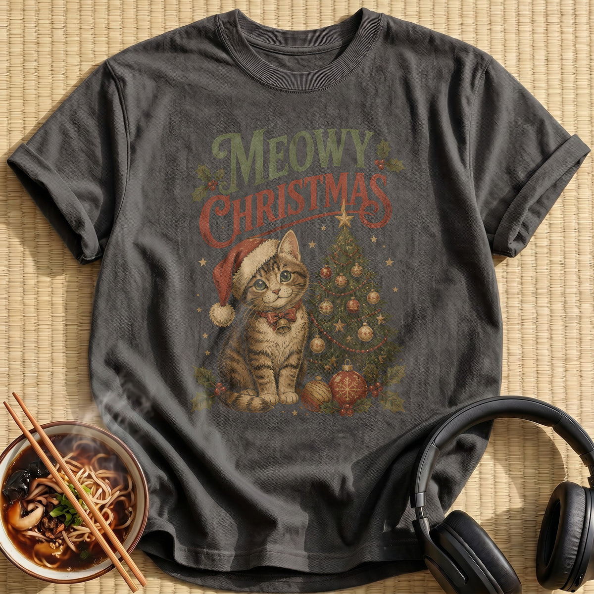 Meowy Christmas 62 - Charcoal