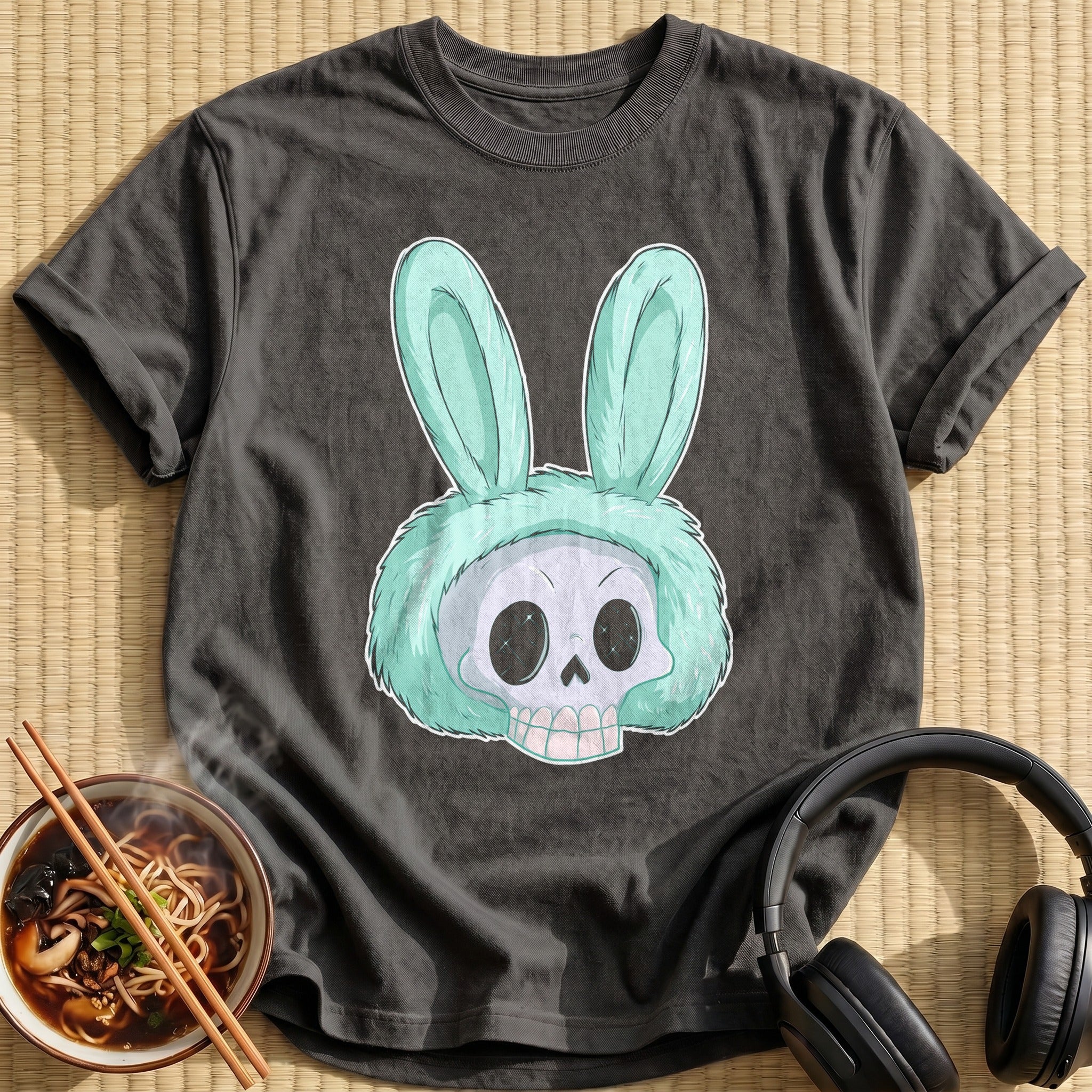 Mint Bunny Ears Skull