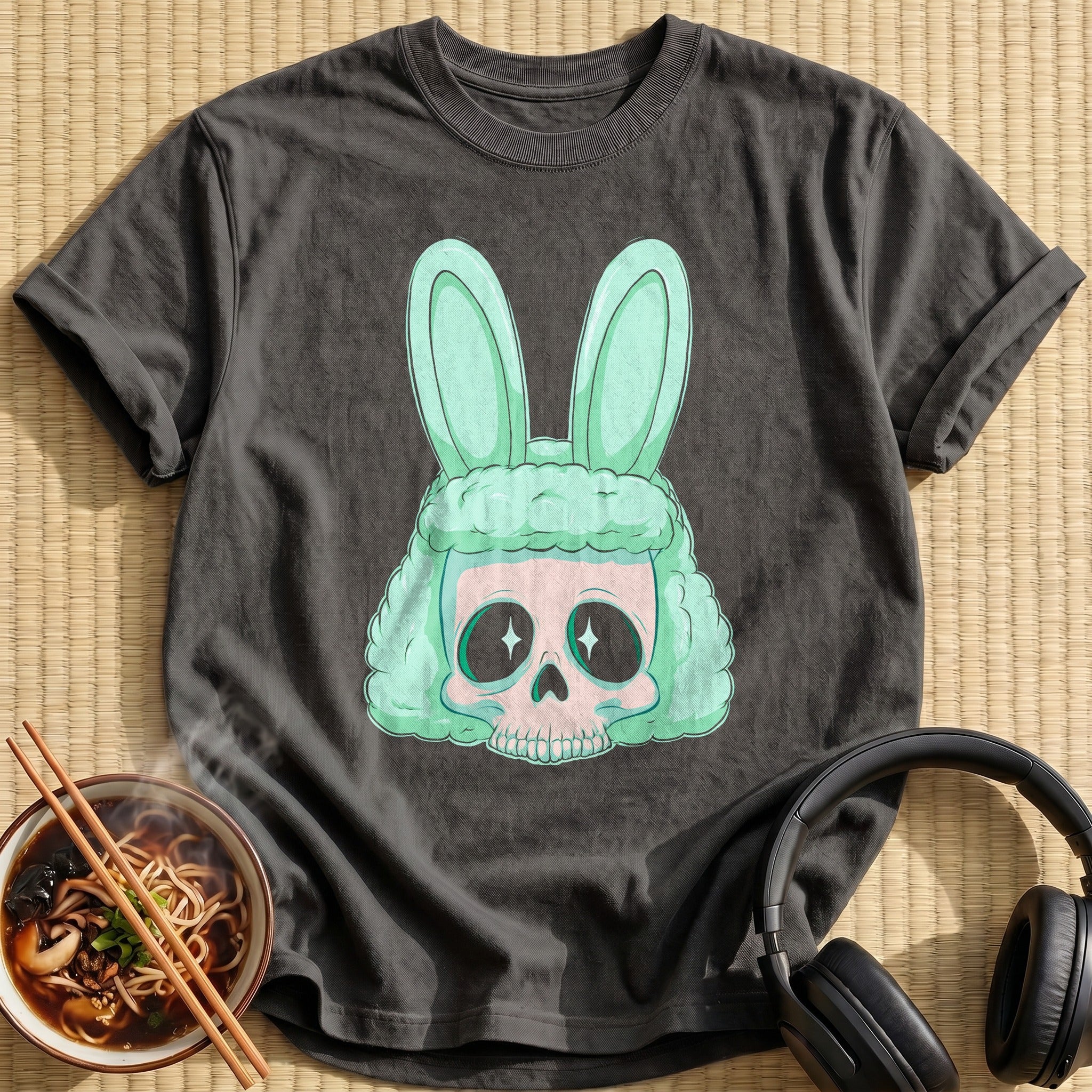 Mint Bunny Ears Skull