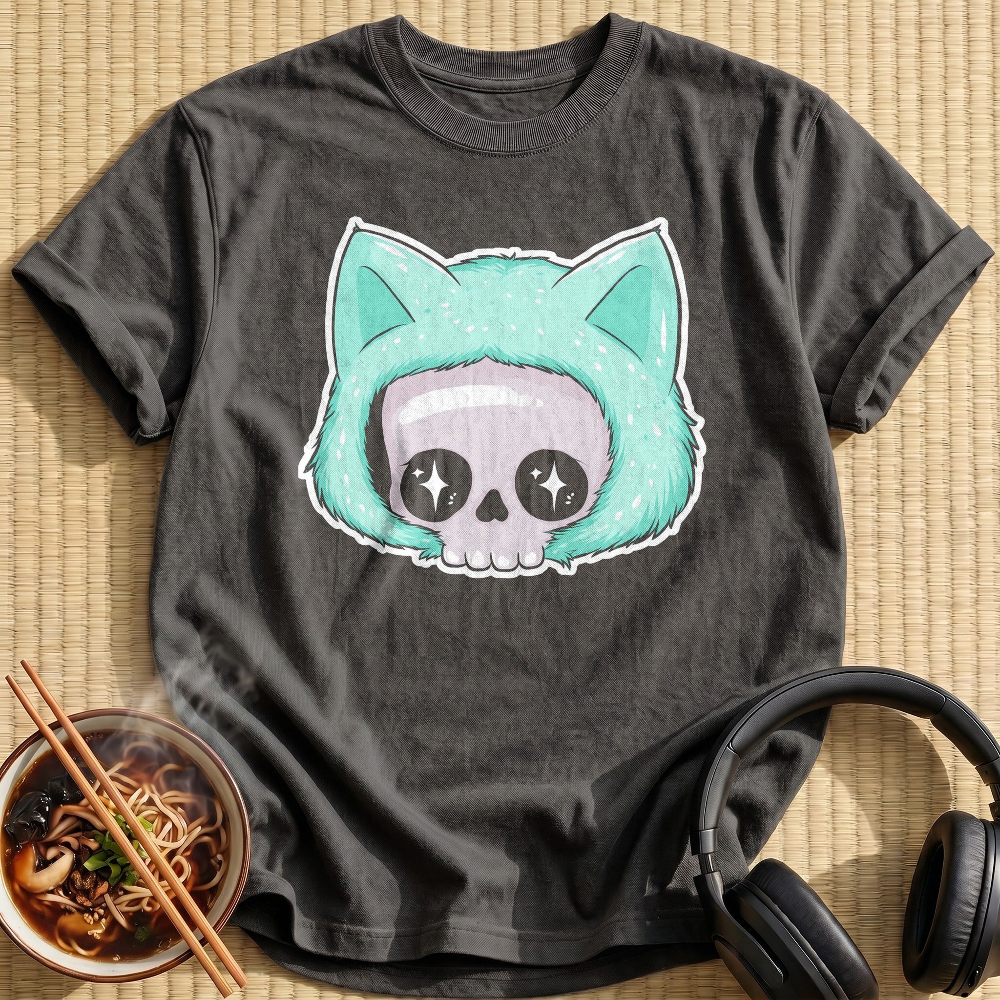 Mint Cat Hood Skull