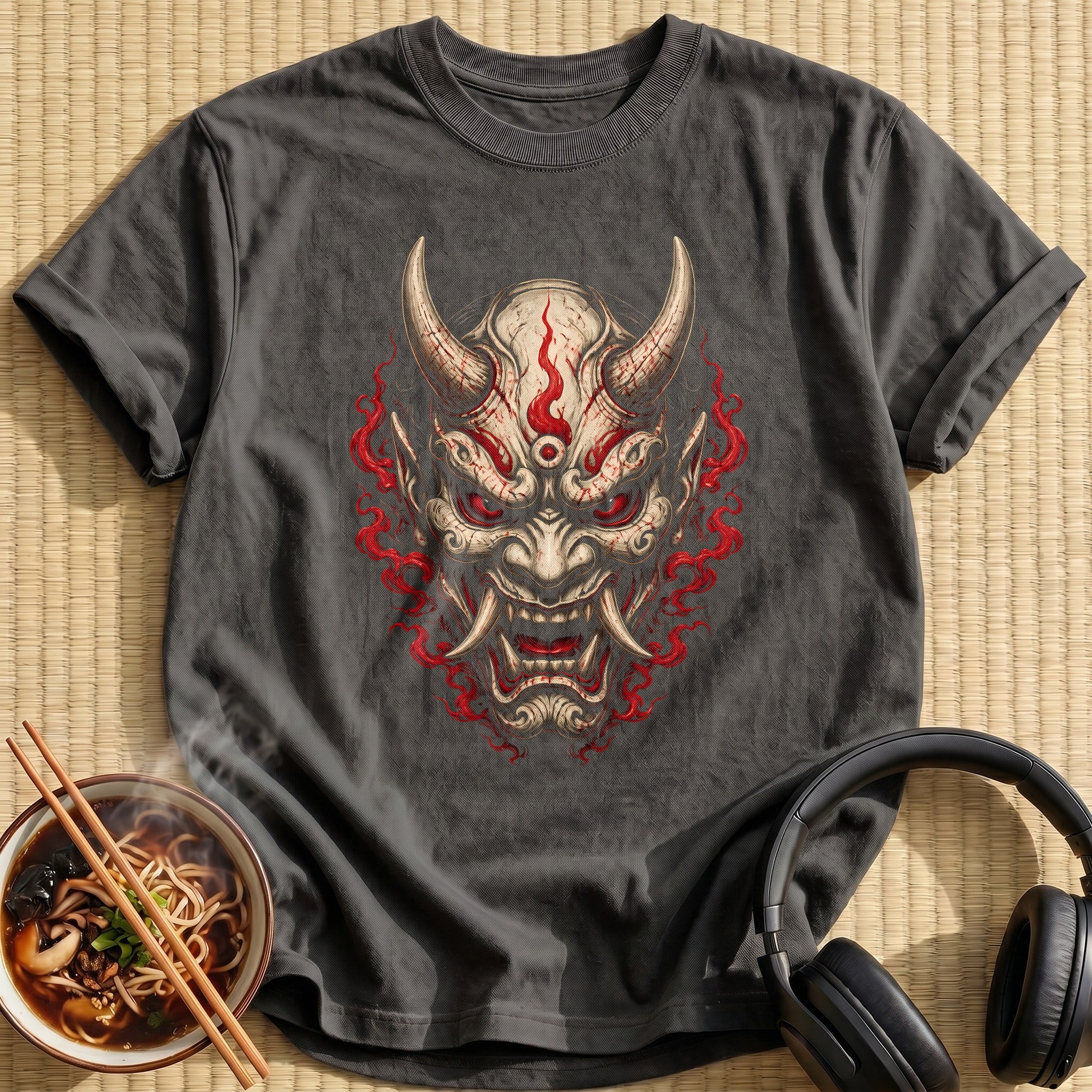Oni Mask 25 - Charcoal