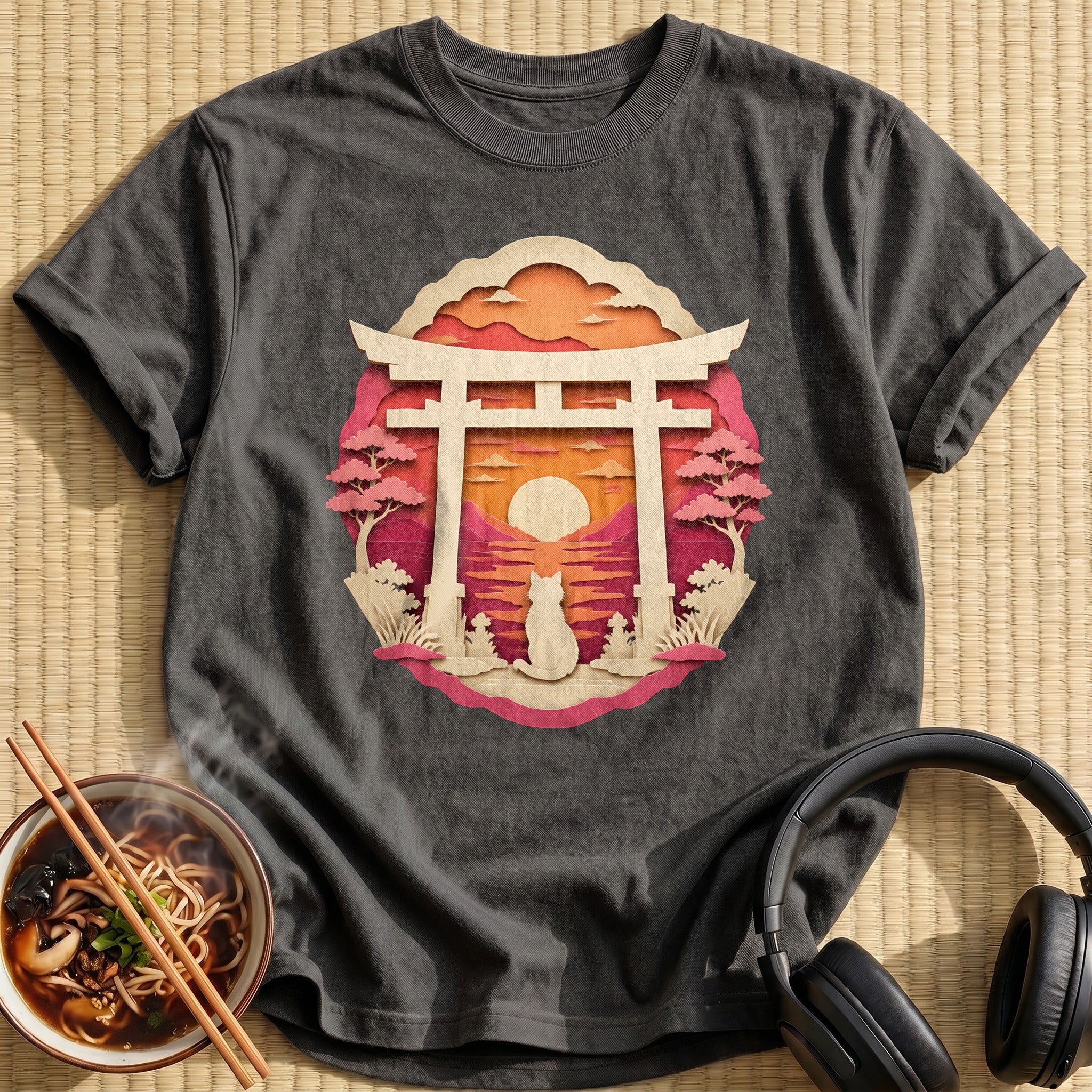 Papercut Torii Cat 67 - Charcoal