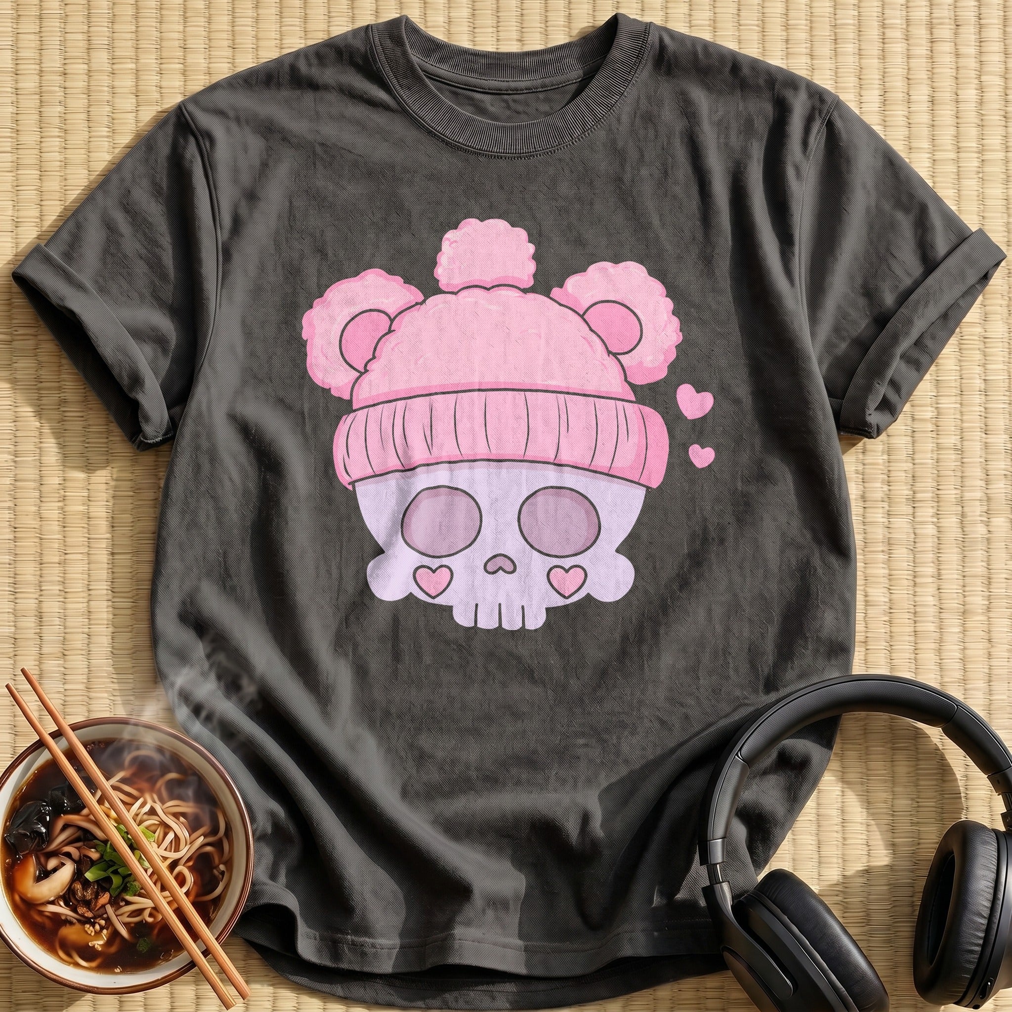Pink Pom Beanie Skull