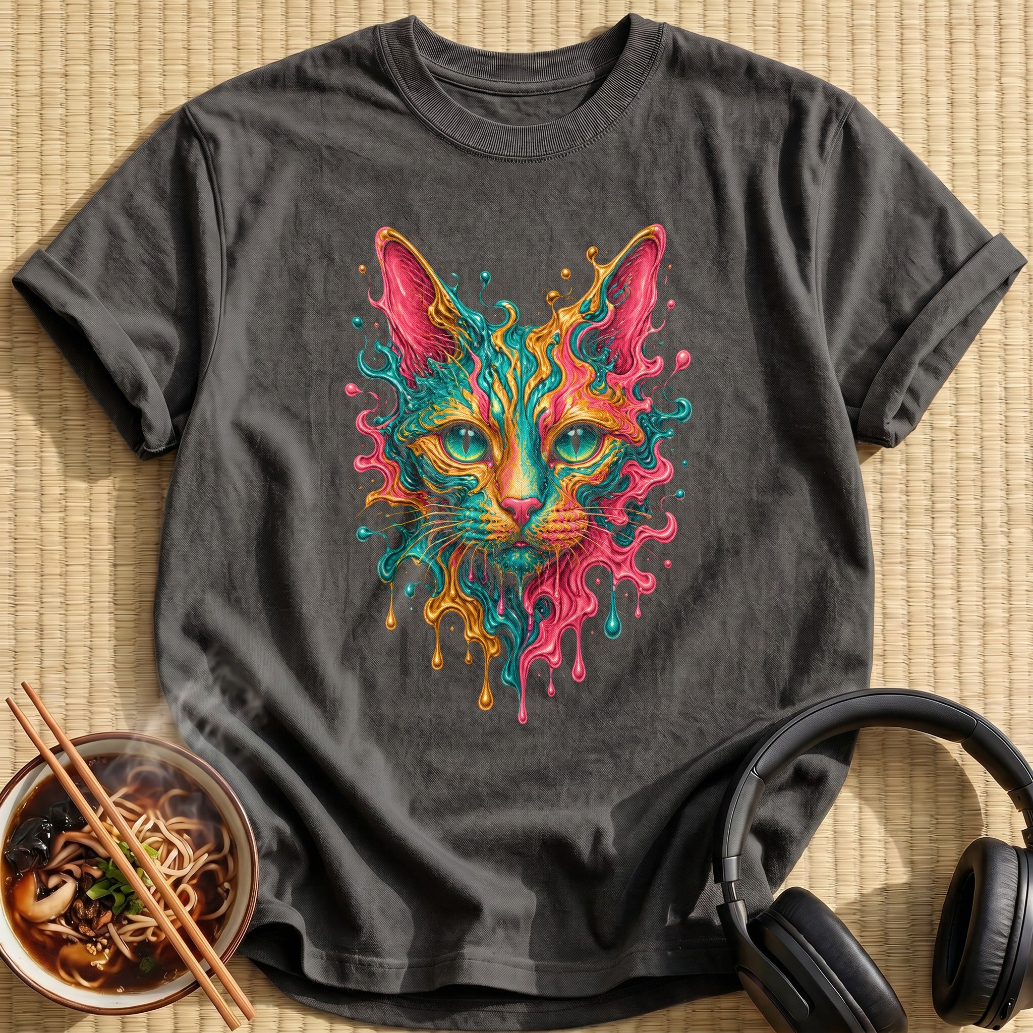 Psychedelic Cat 51 - Charcoal