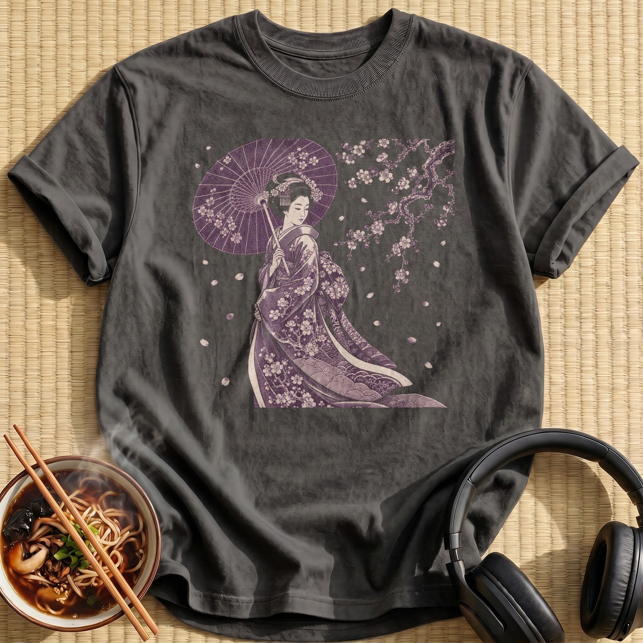 Purple Geisha Parasol Cherry Blossoms