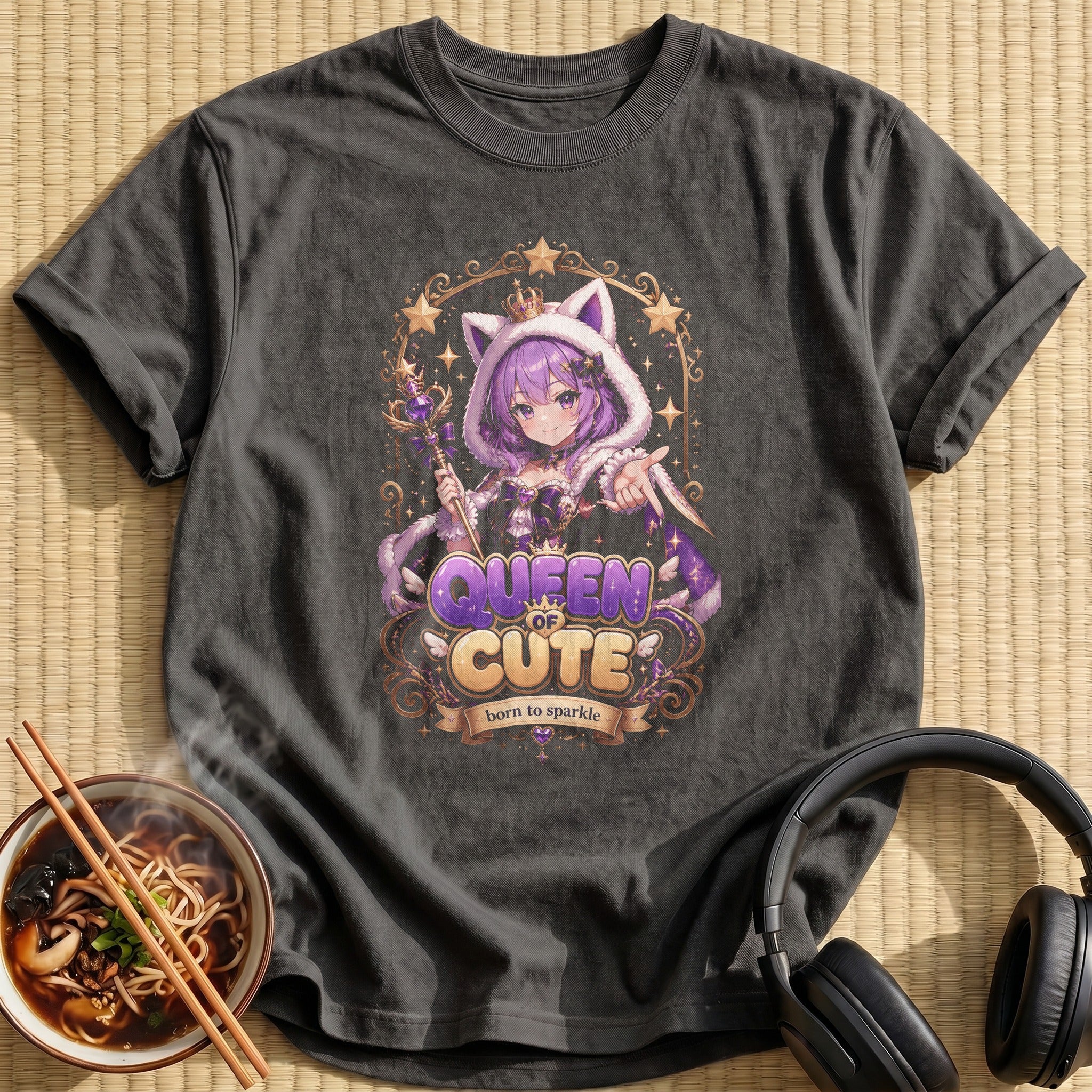 Queen Of Cute (royal purple & gold)