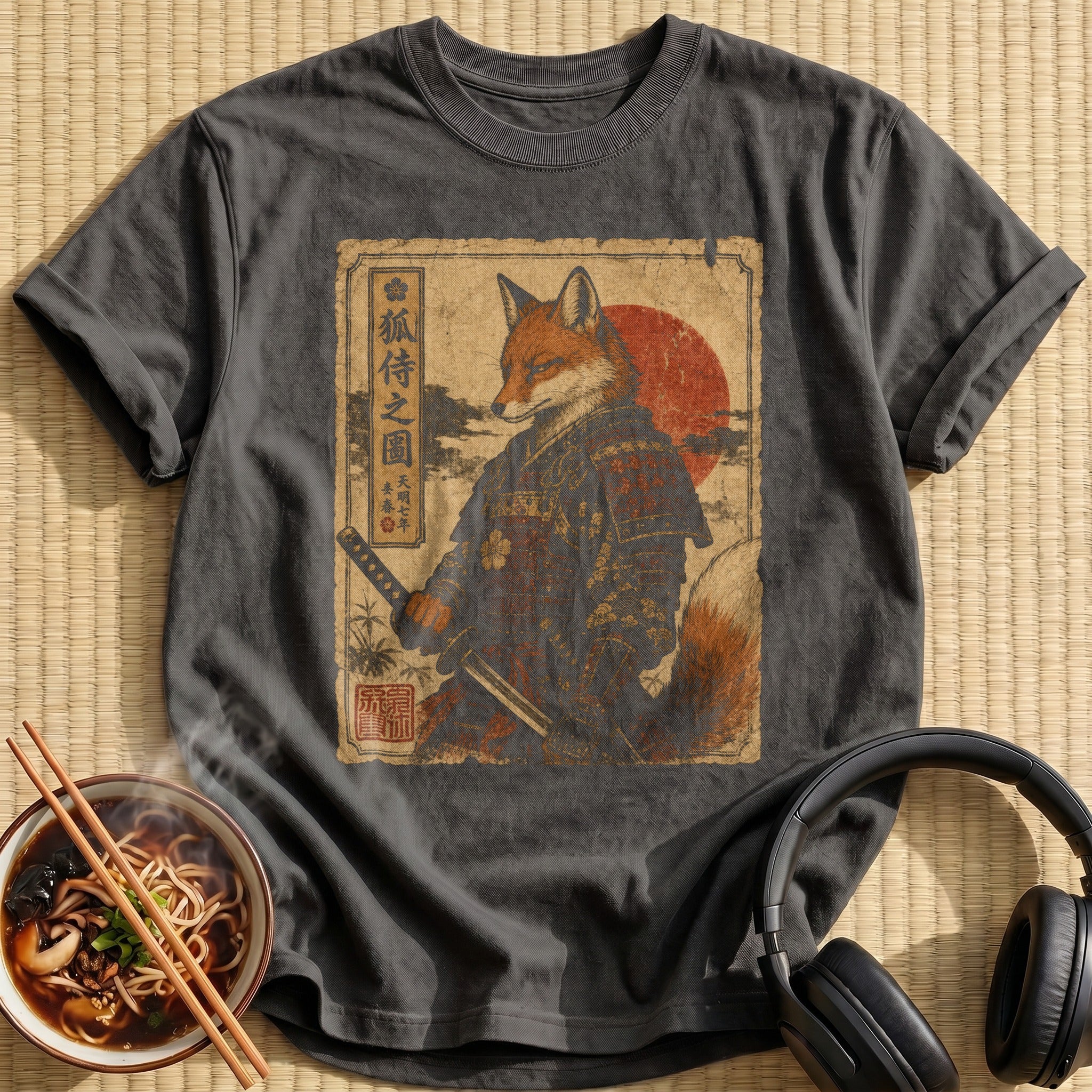 Red Fox Warrior Vintage Poster