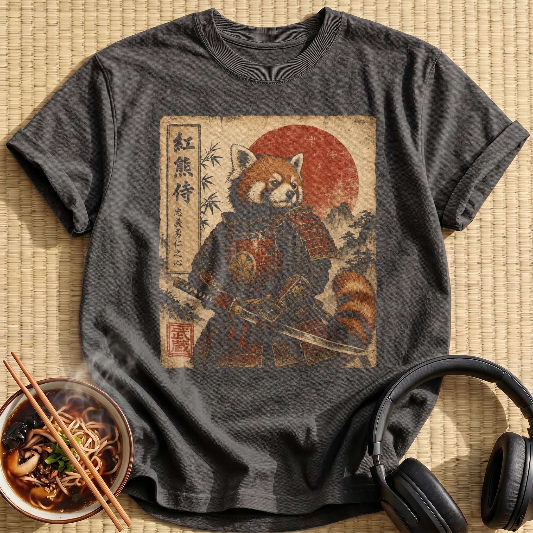 Red Panda Warrior Bamboo Mountains
