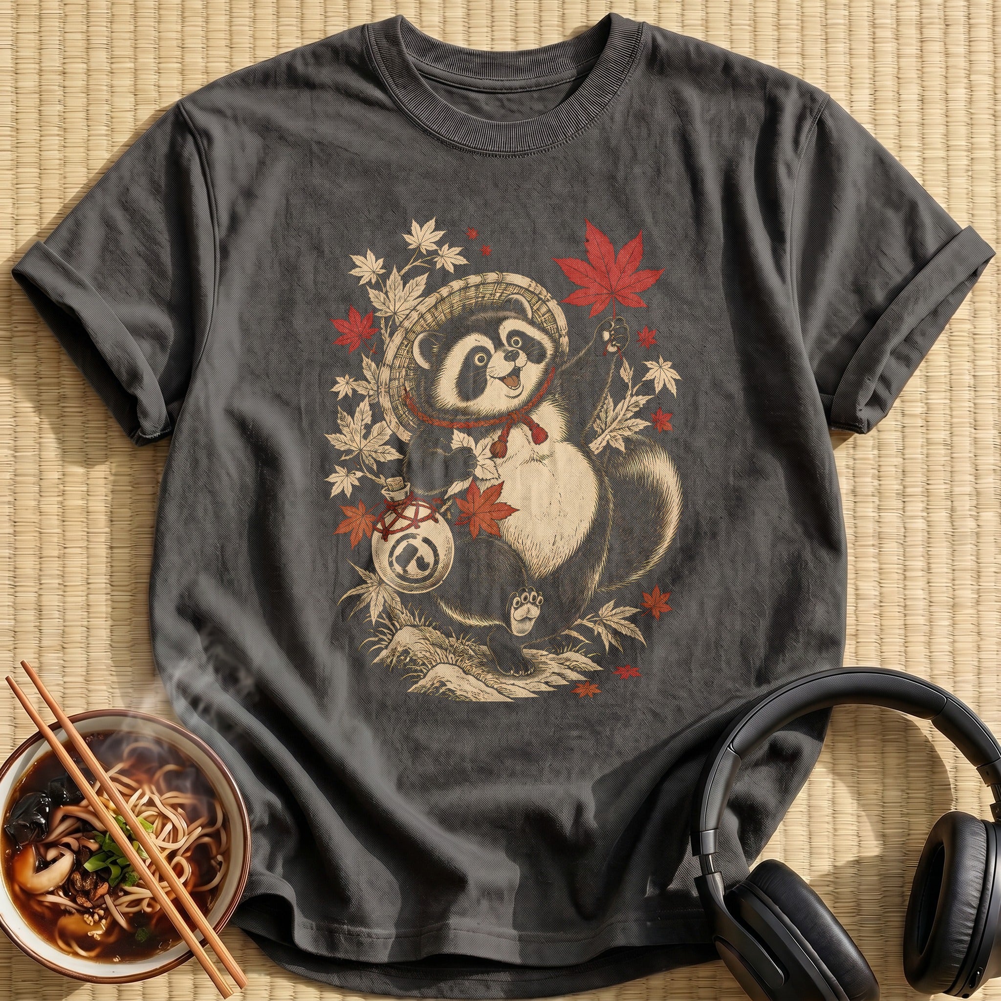 Ukiyoe Tanuki 20 - Charcoal