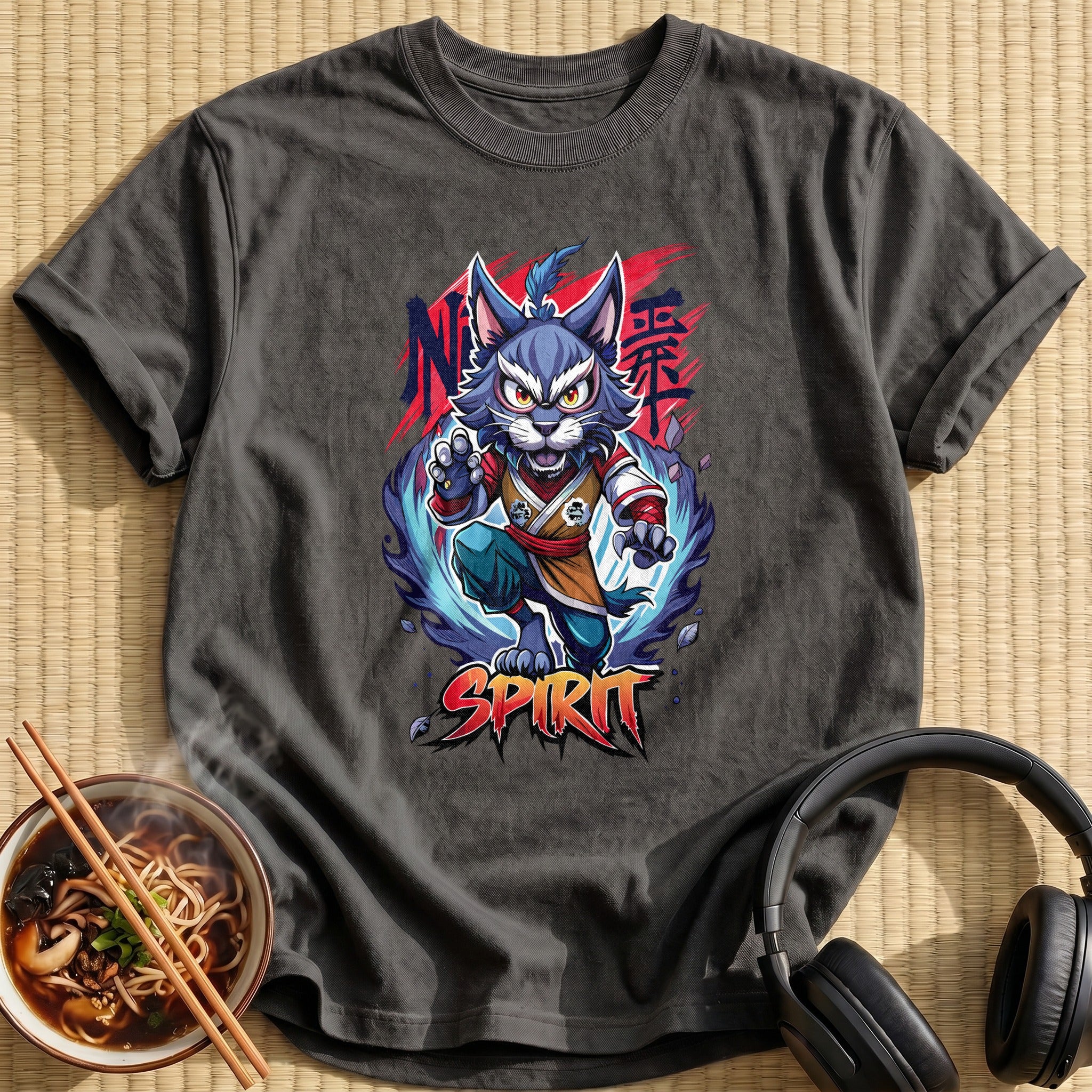 Warrior Cat Spirit Kung Fu - Charcoal