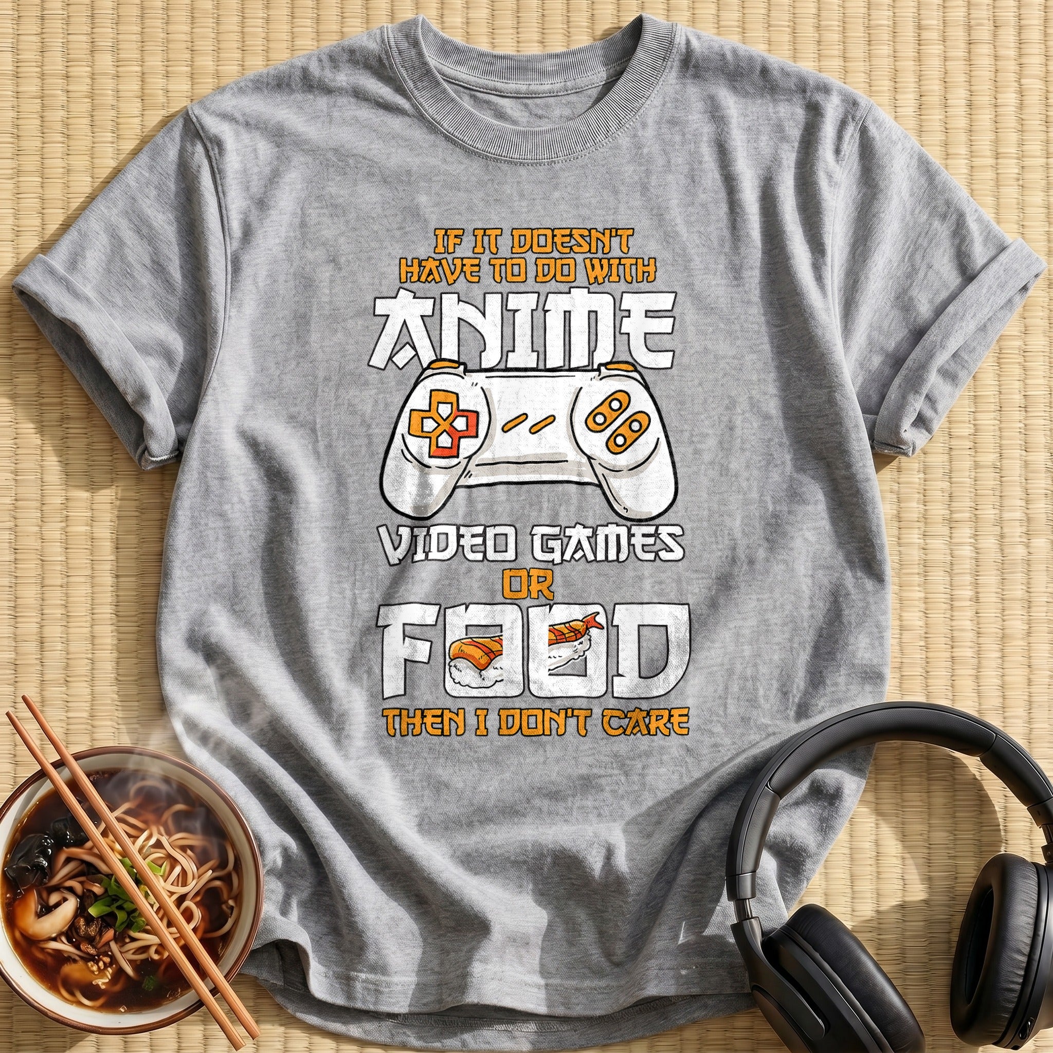 Anime Video Games Or Food - Sport Grey