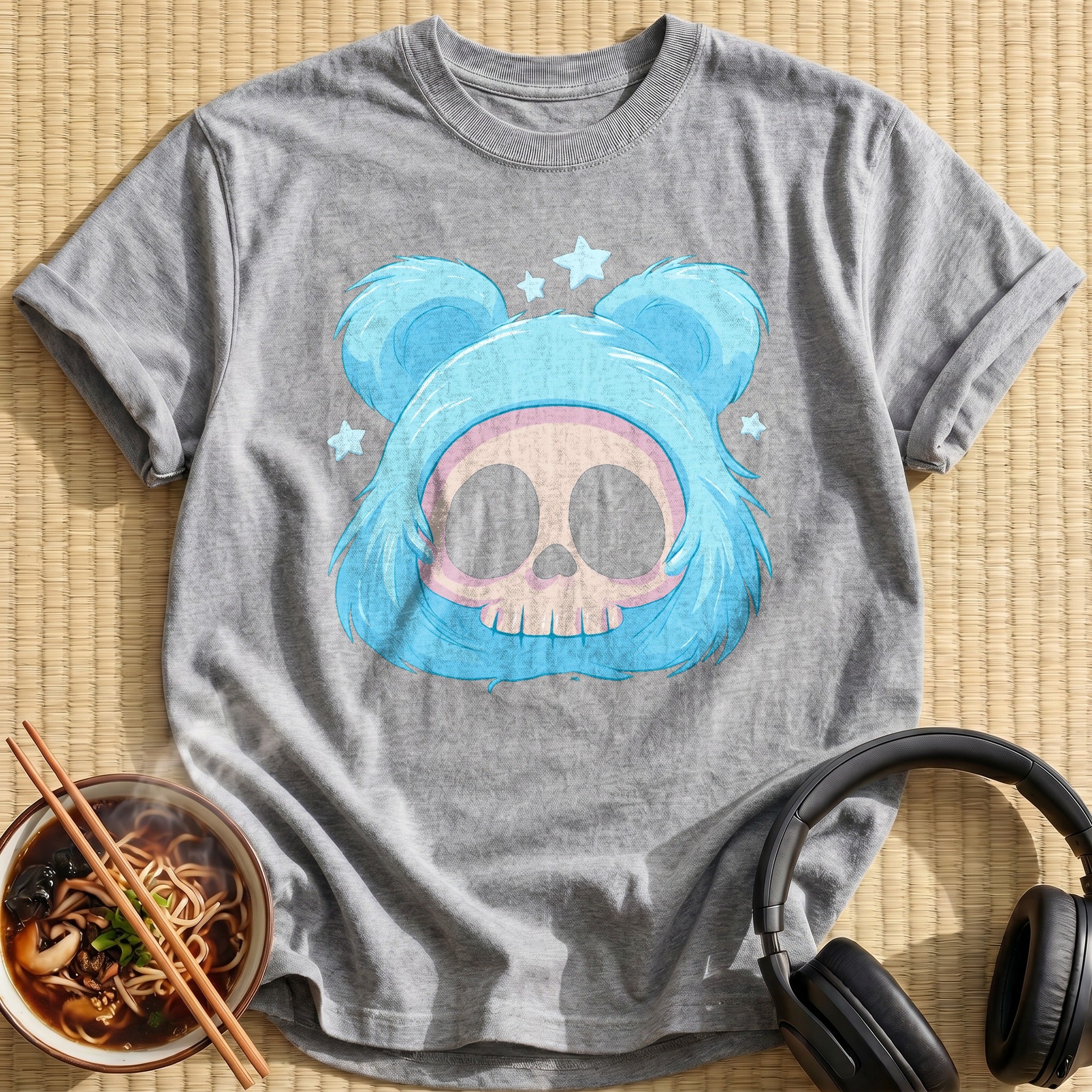 Blue Bear Hood Skull