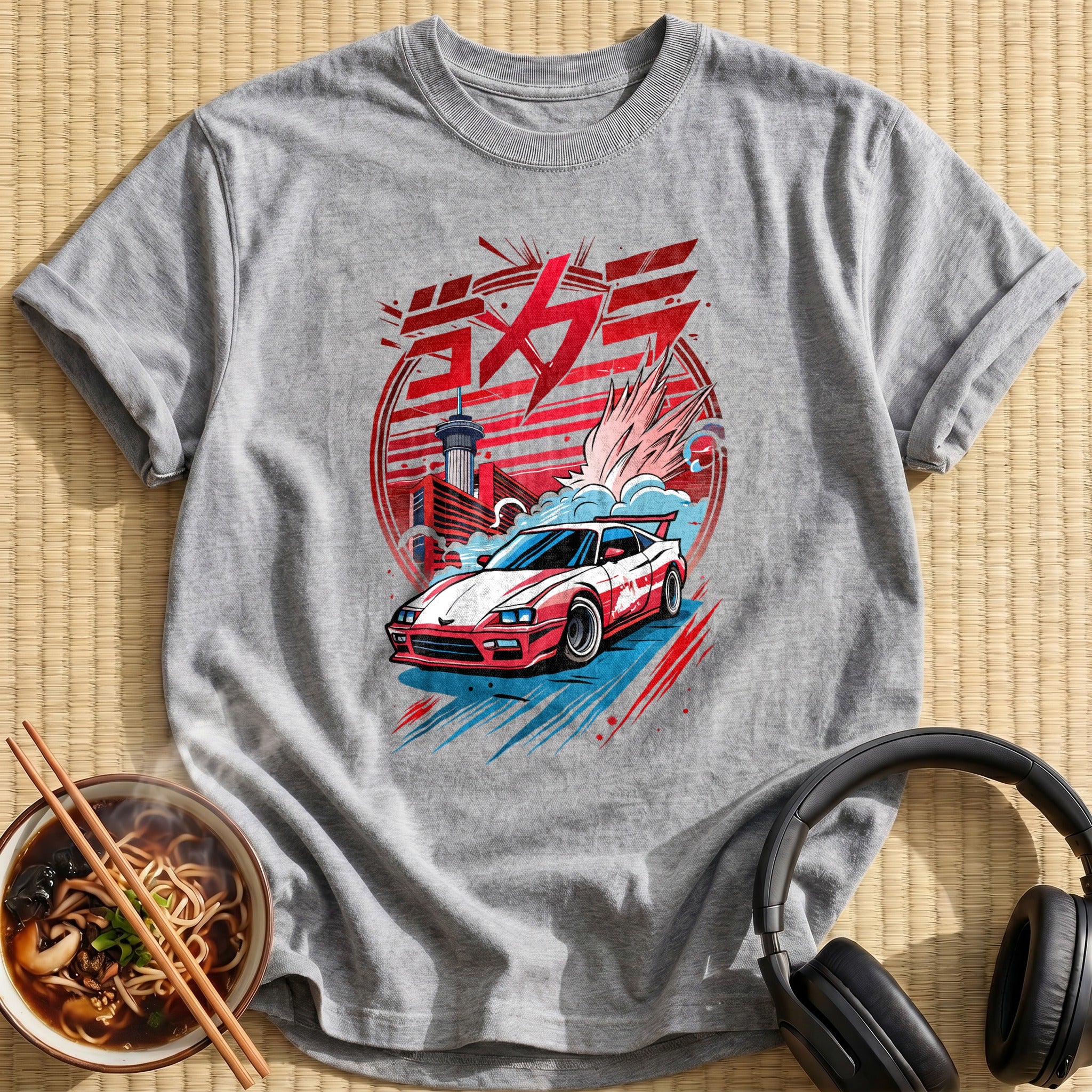Drifting Sports Car Tokyo Tower - Sport Grey