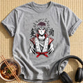 Fierce White Haired Samurai Warrior - Sport Grey