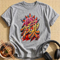 Fiery Red Kanji Graffiti Lettering - Sport Grey