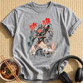 Giant Mecha Robot Destroying City Skyline - Sport Grey