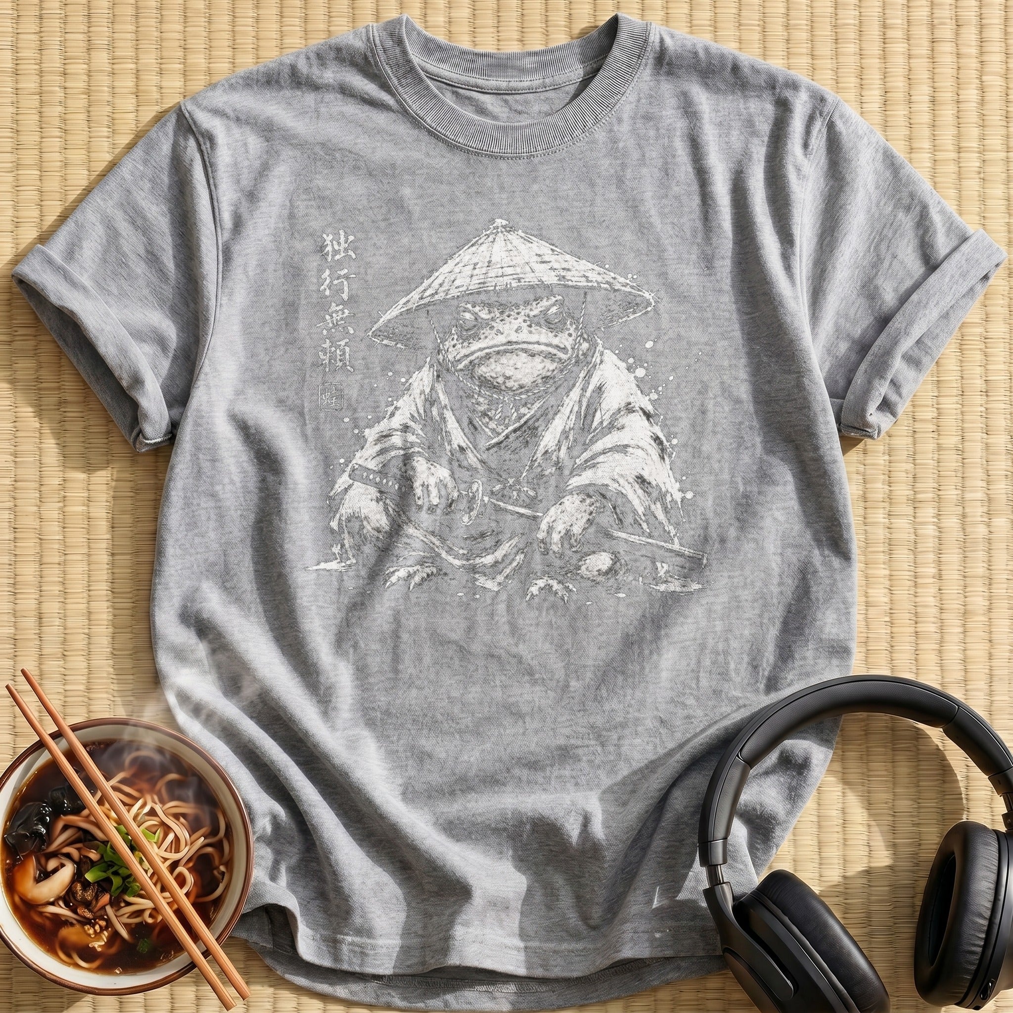 Grumpy Toad Samurai Straw Hat