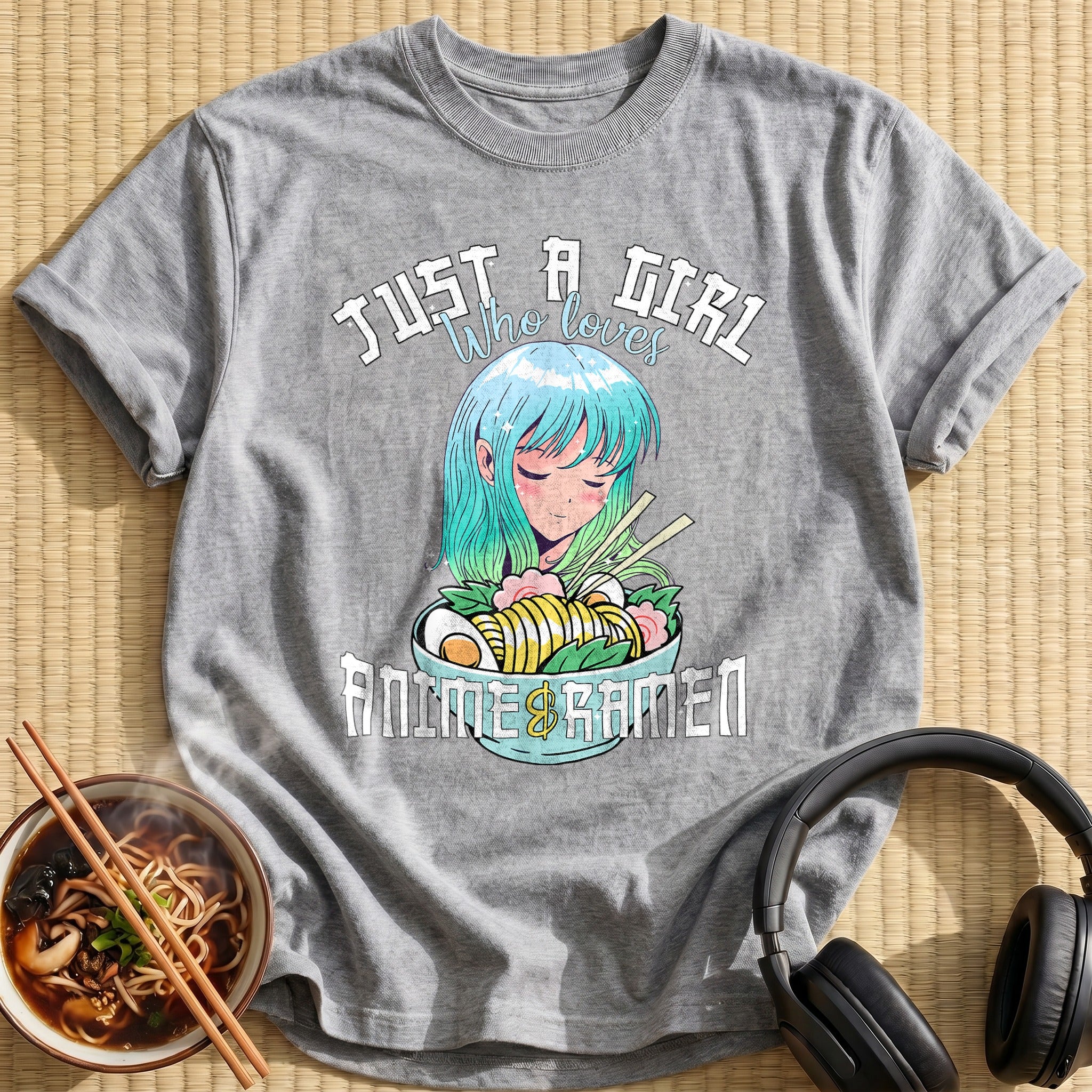 Just A Girl Loves Anime Ramen - Sport Grey