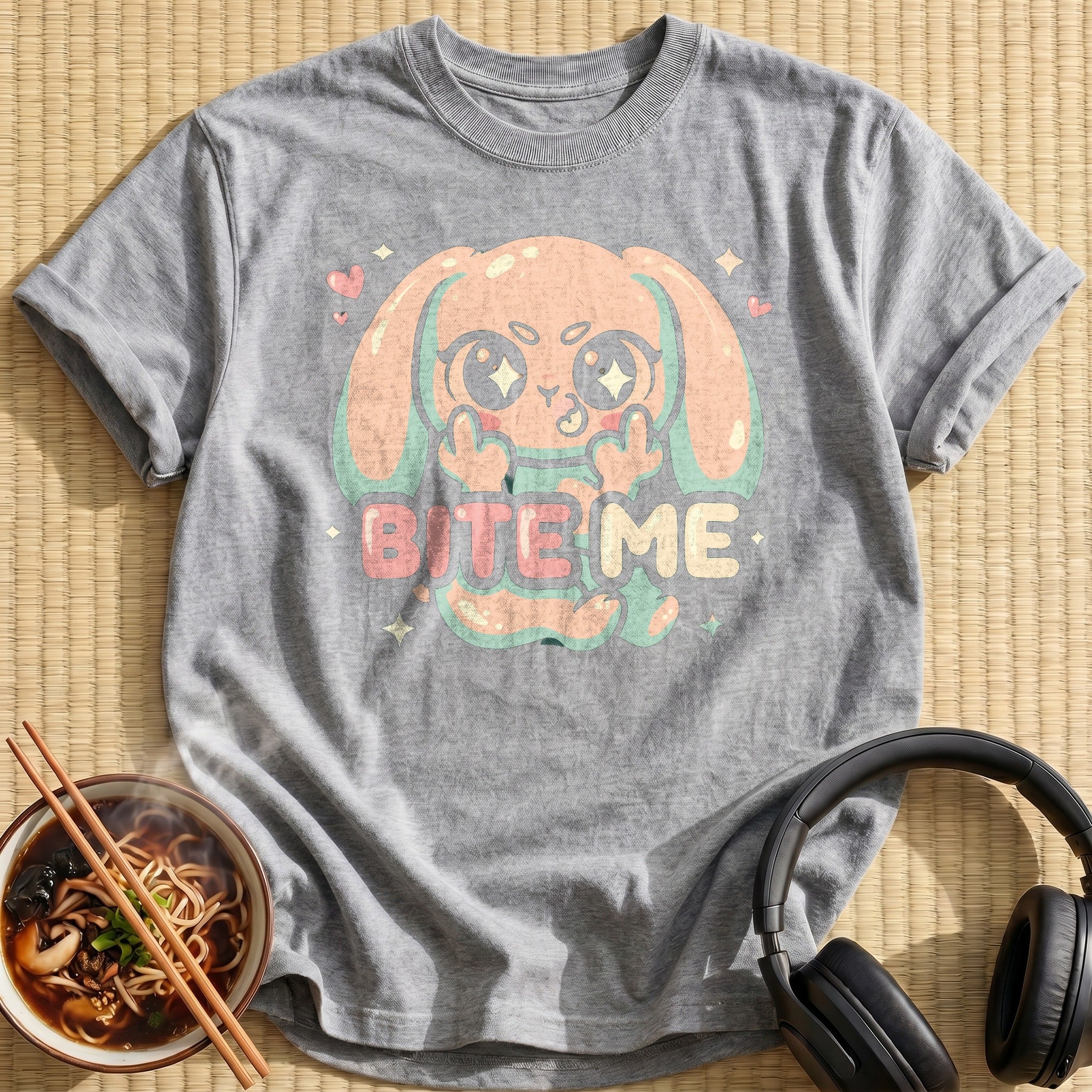 Kawaii Chibi Bunny Saying Bite Me