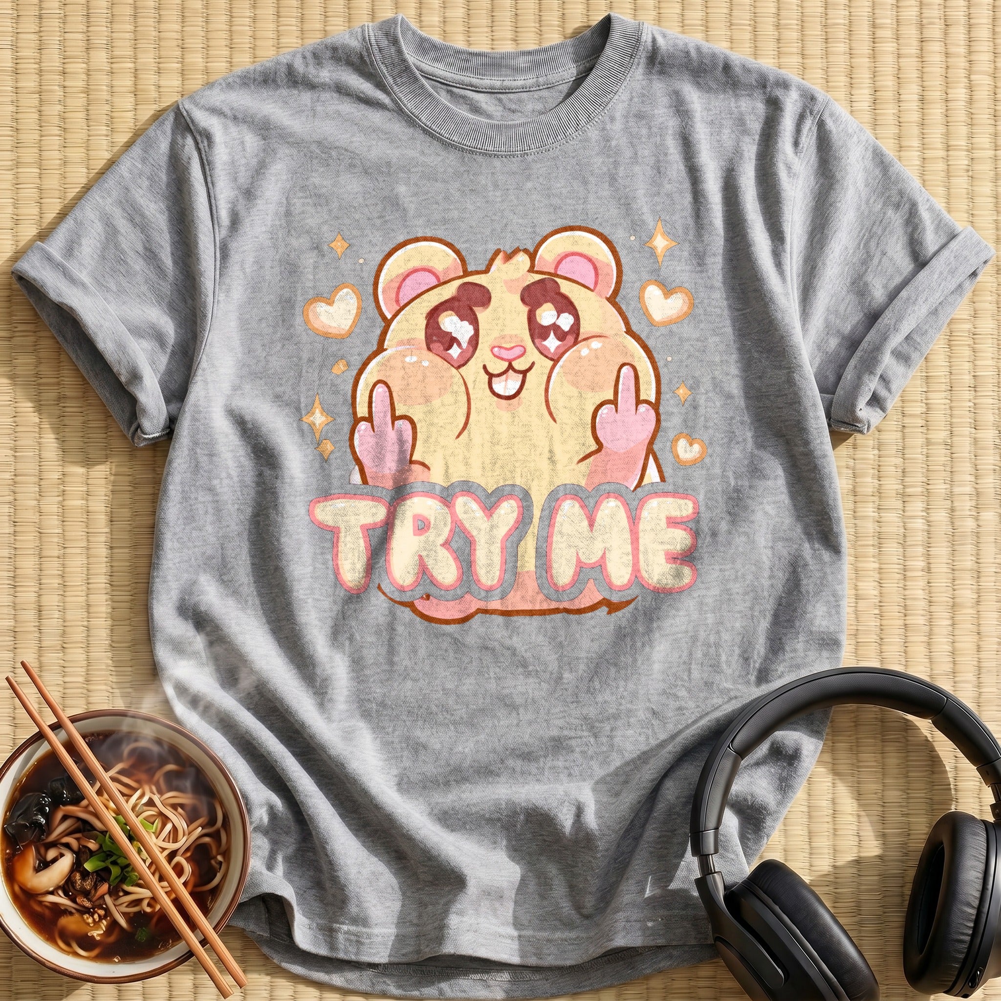 Kawaii Chibi Hamster Saying Try Me