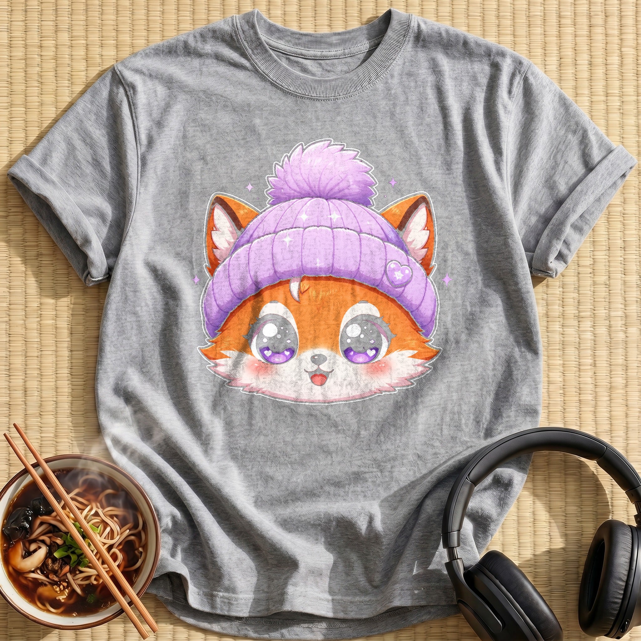 Kawaii Fox (Lilac Hat)