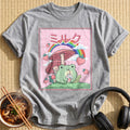 Kawaii Frog Mushroom Rainbow Strawberries - Sport Grey