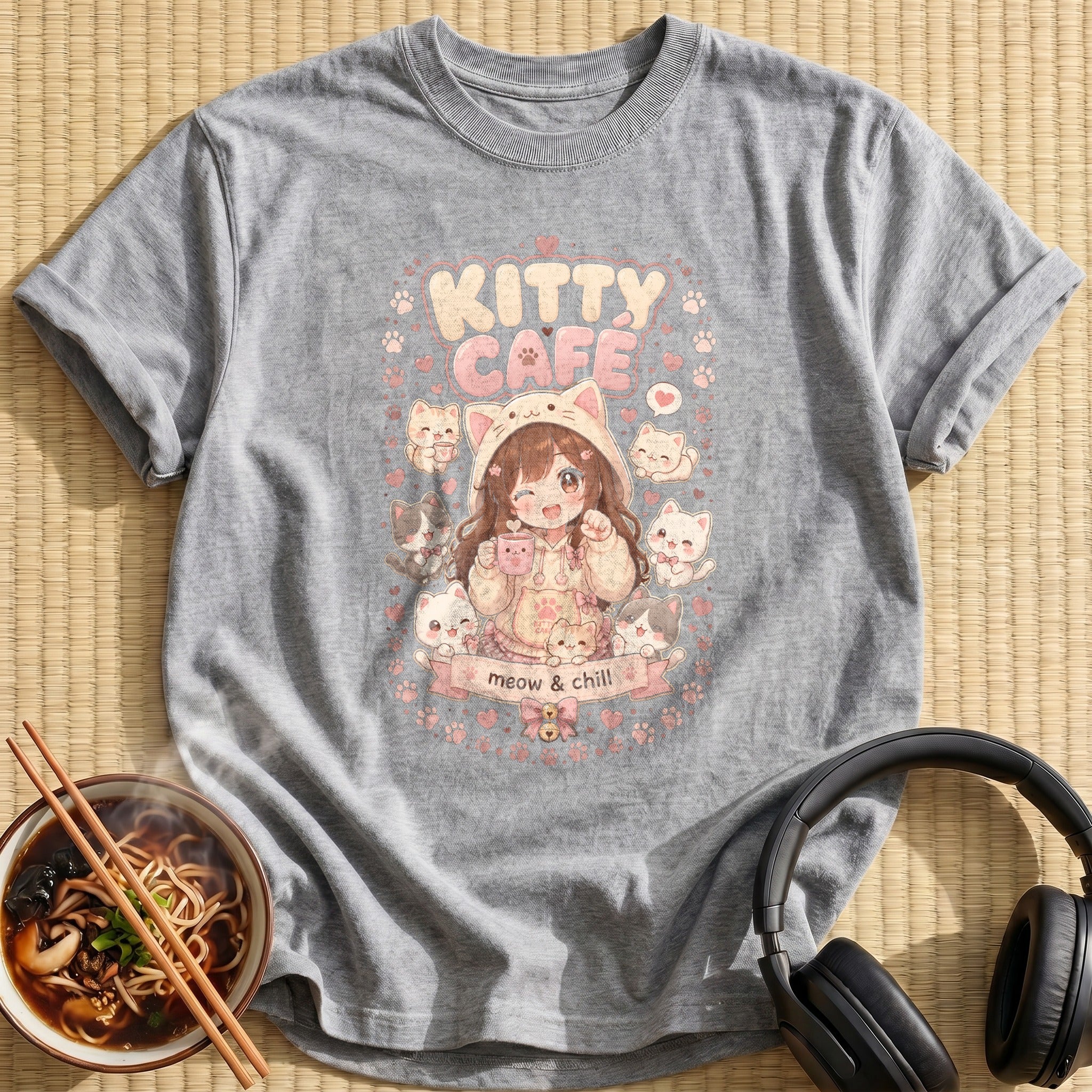 Kitty Café (cream & pink)