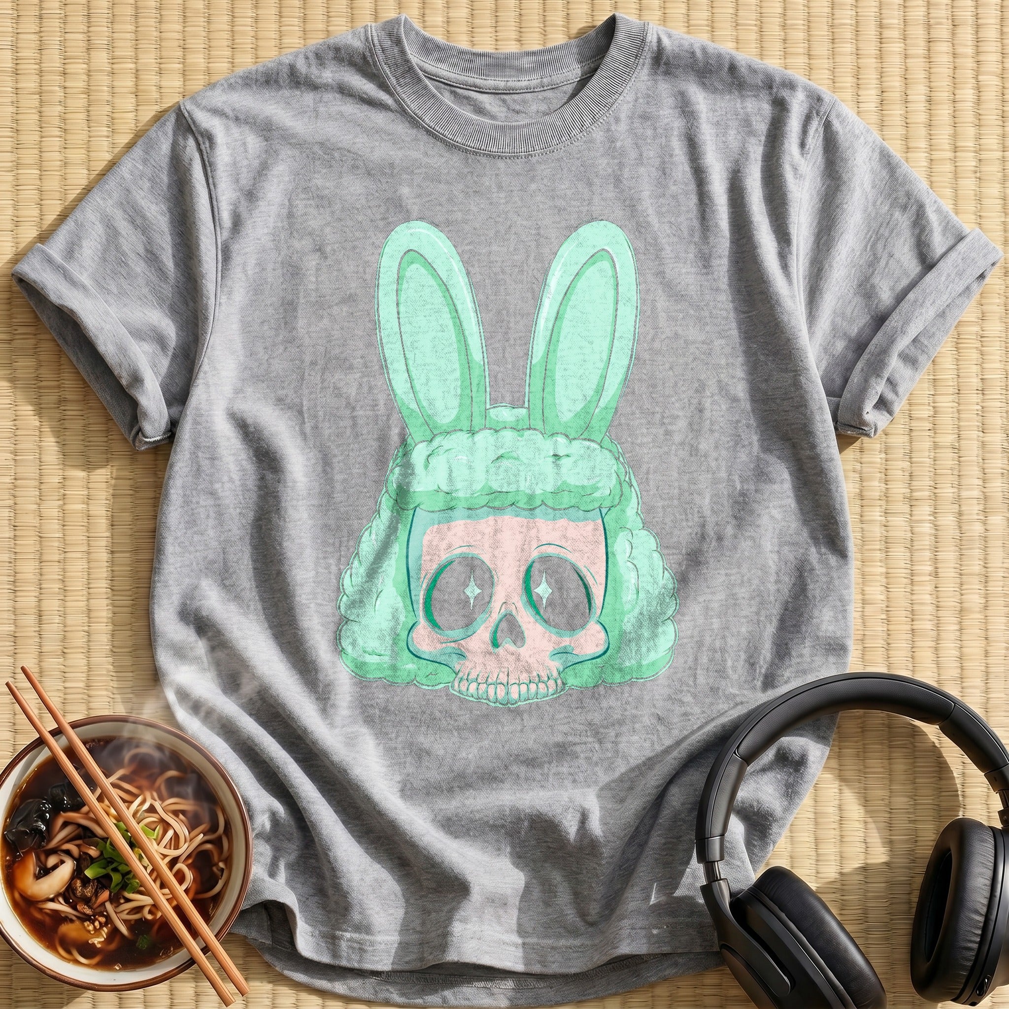 Mint Bunny Ears Skull
