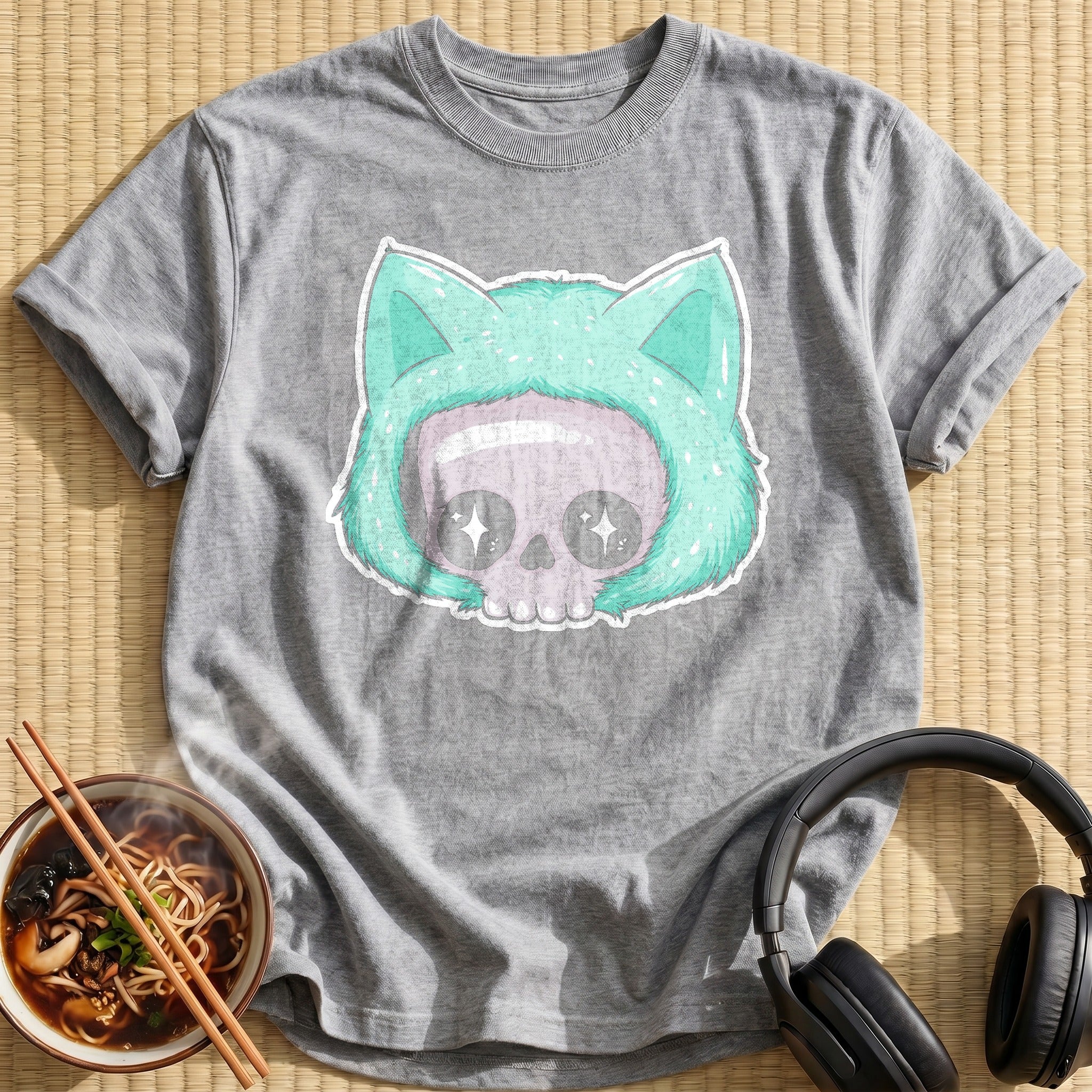 Mint Cat Hood Skull