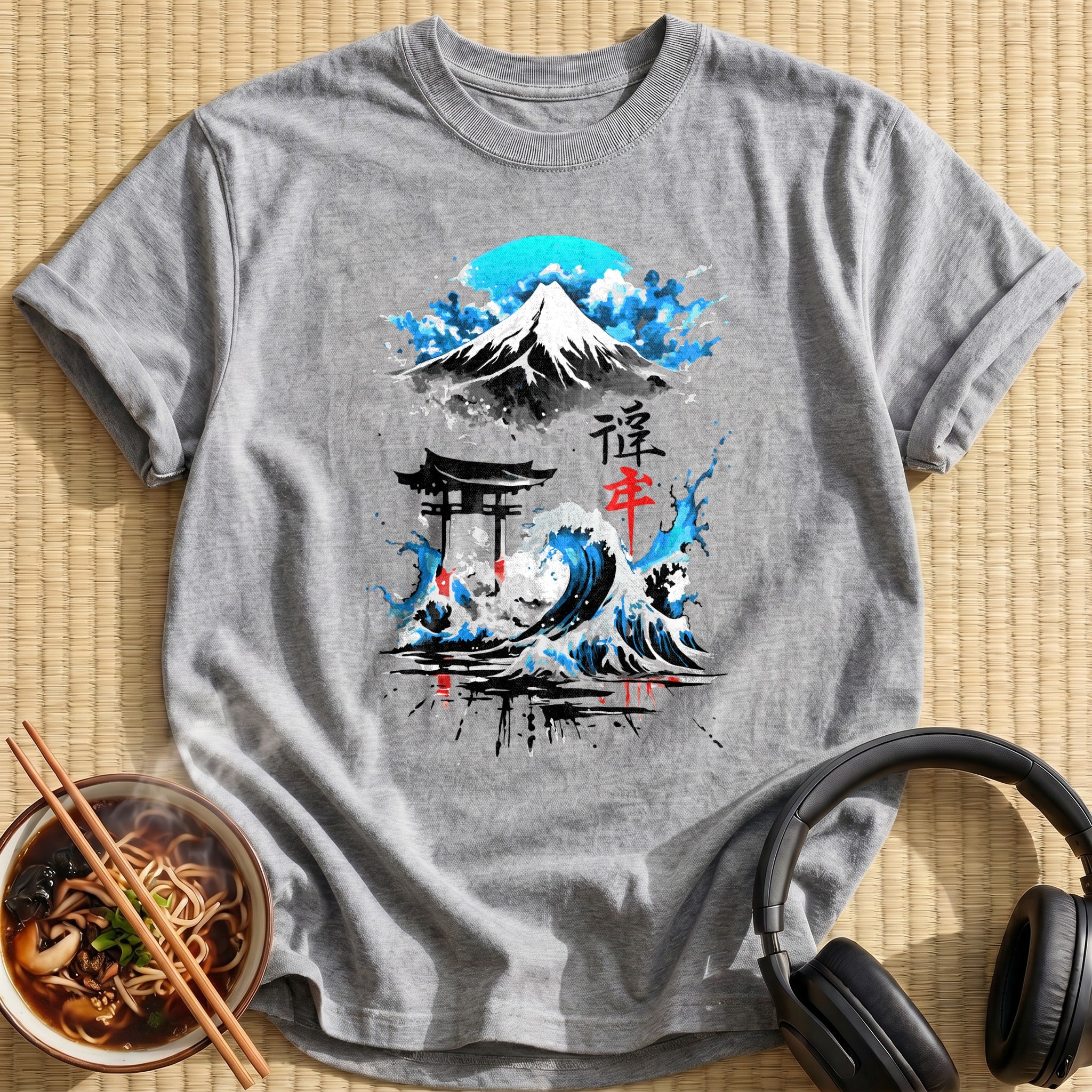 Mount Fuji Torii Wave Ink - Sport Grey