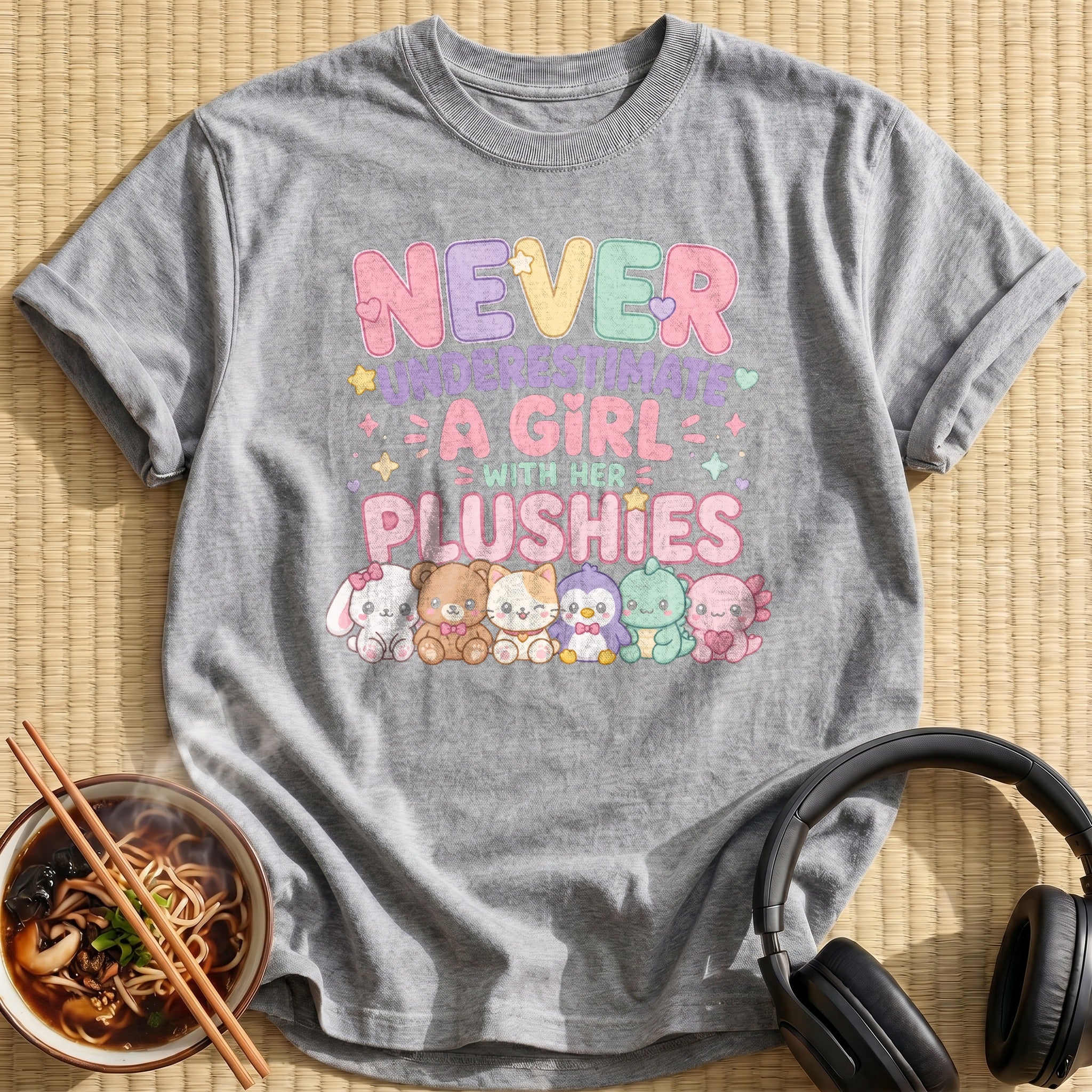 Never Underestimate A Girl With Her Plushies