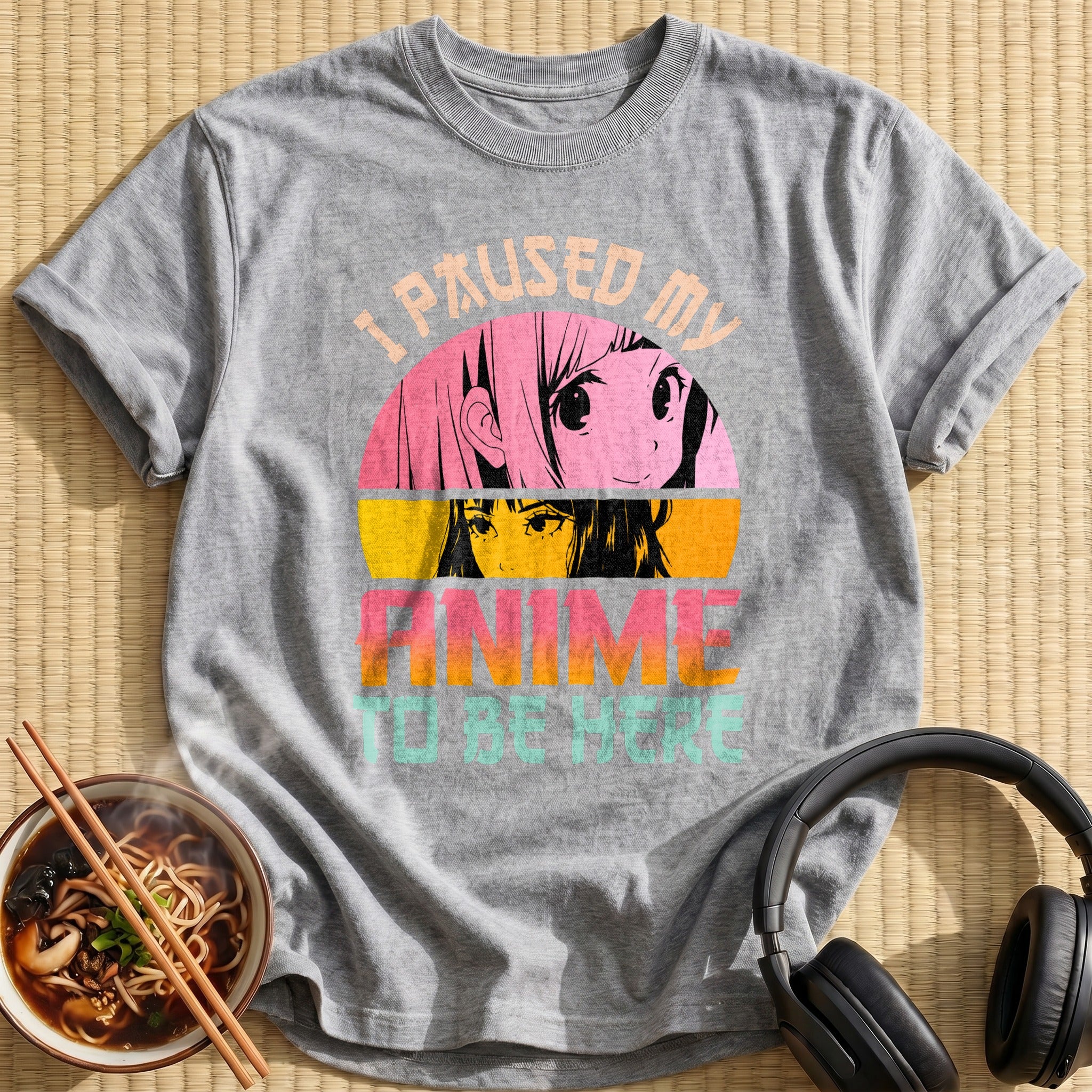 Paused My Anime Two Girls Sunset - Sport Grey