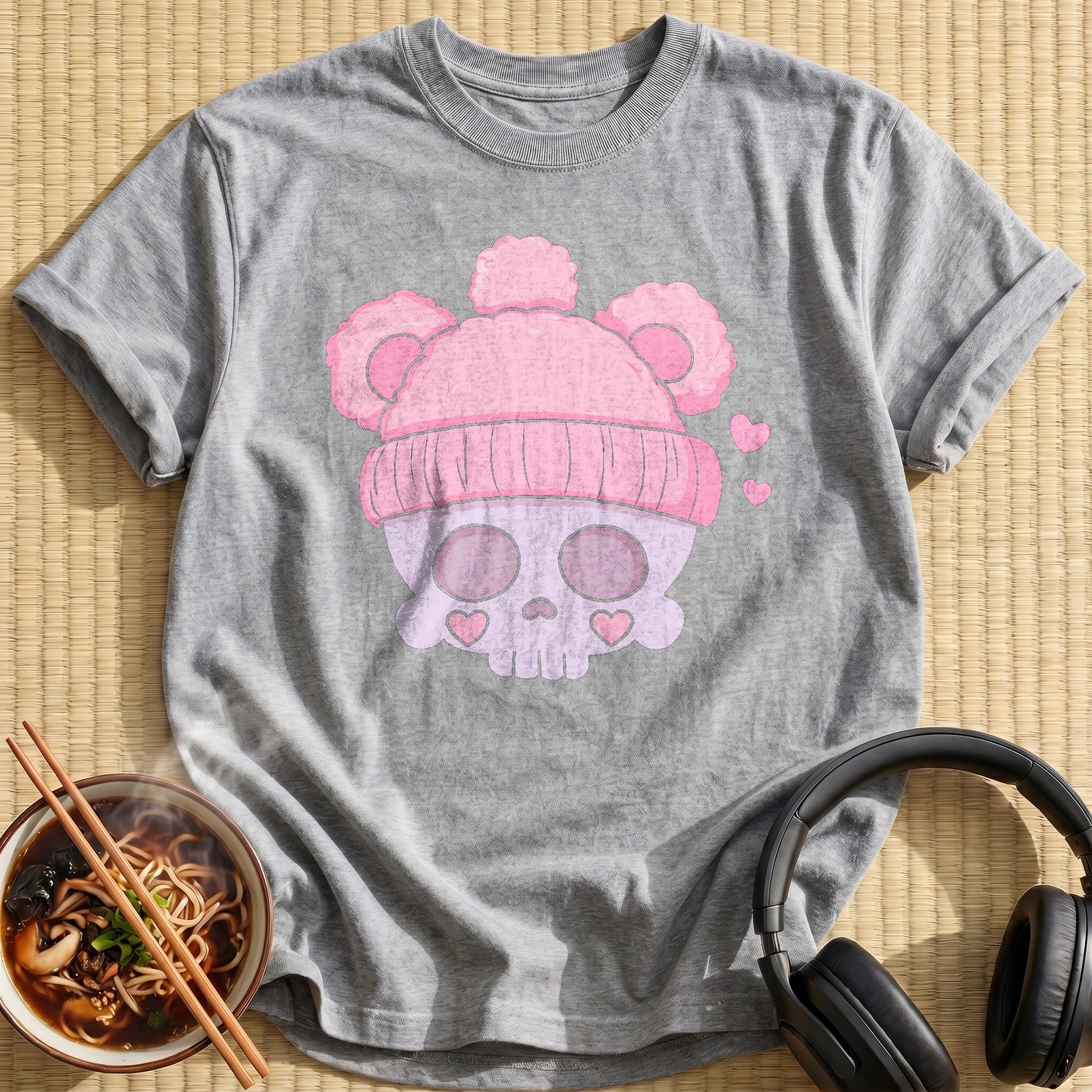 Pink Pom Beanie Skull