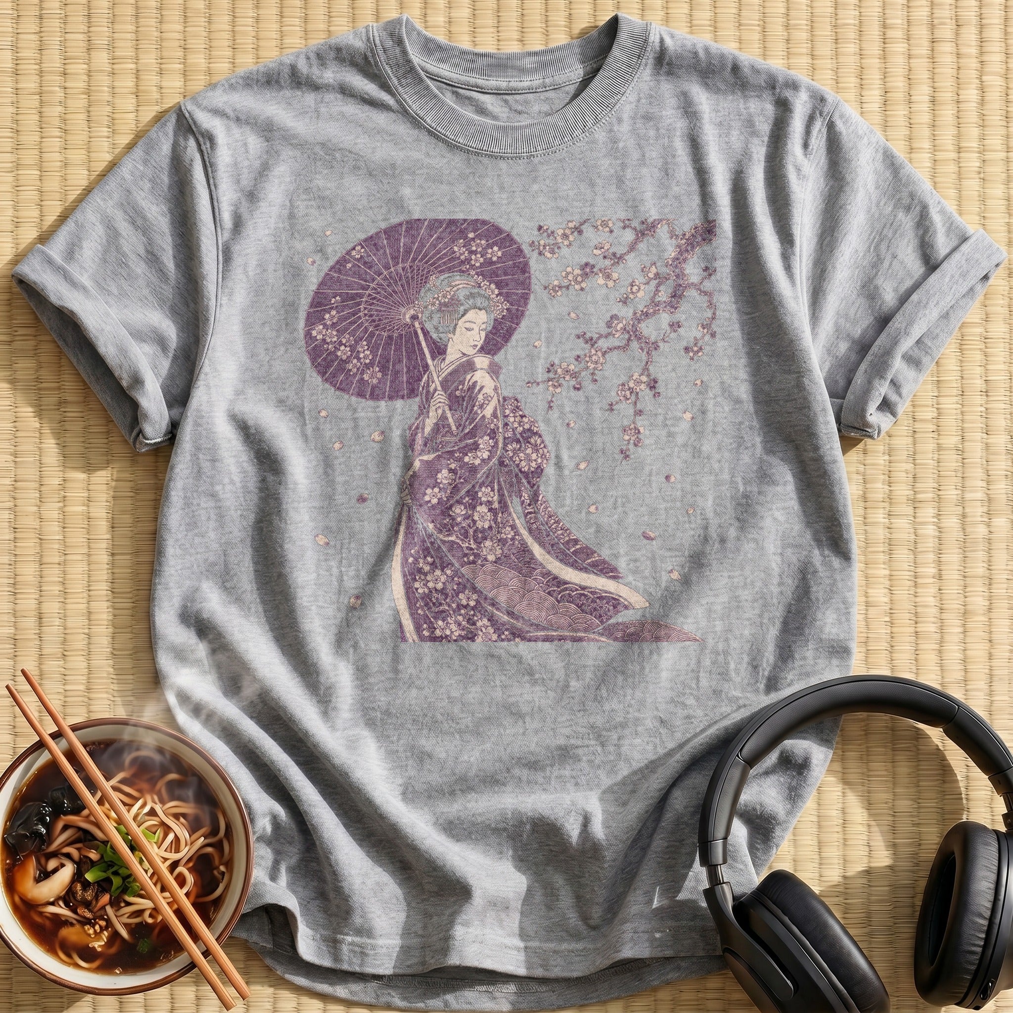 Purple Geisha Parasol Cherry Blossoms