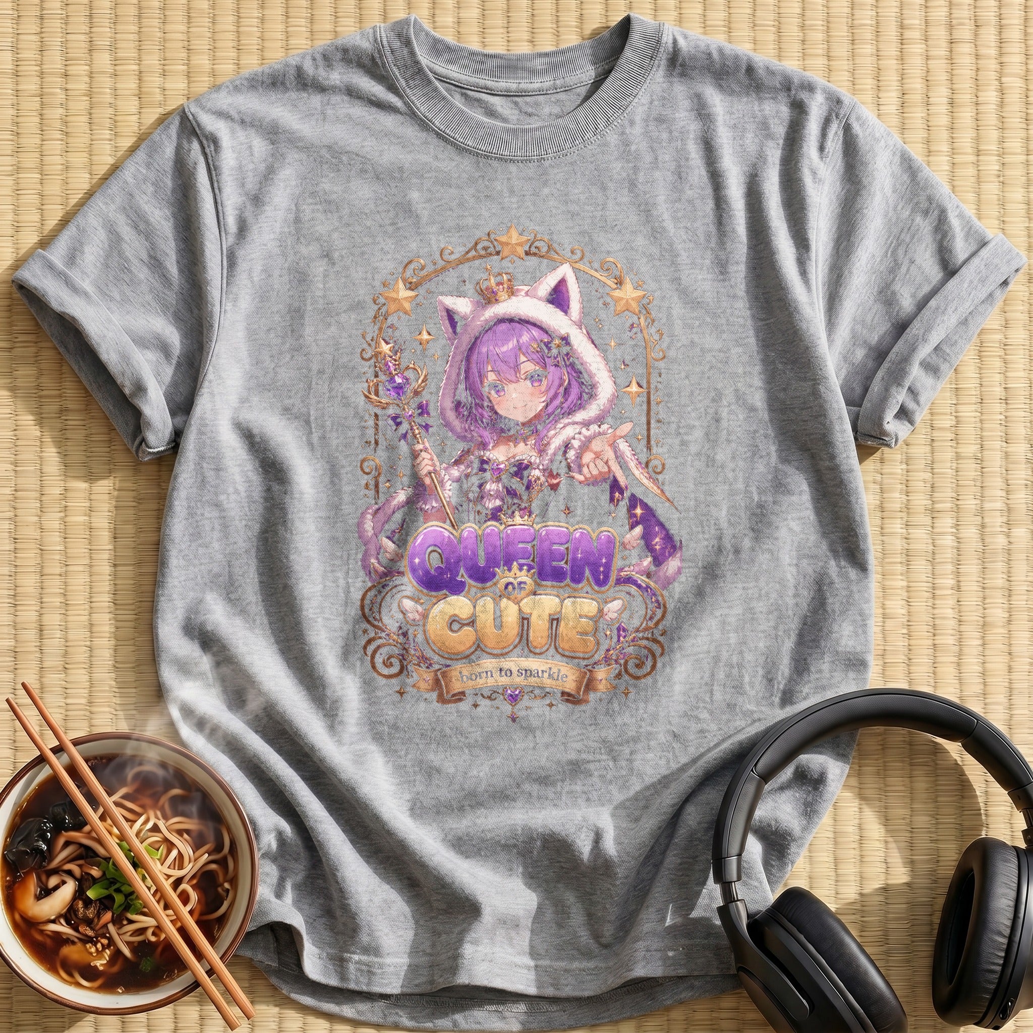 Queen Of Cute (royal purple & gold)