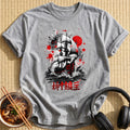 Red Sun Pirate Ship Inksplatter - Sport Grey