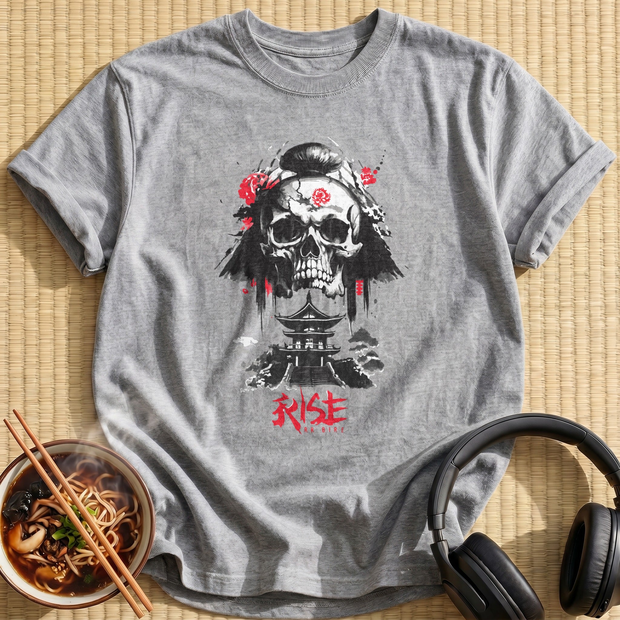 Rise Samurai Skull Temple Ink - Sport Grey