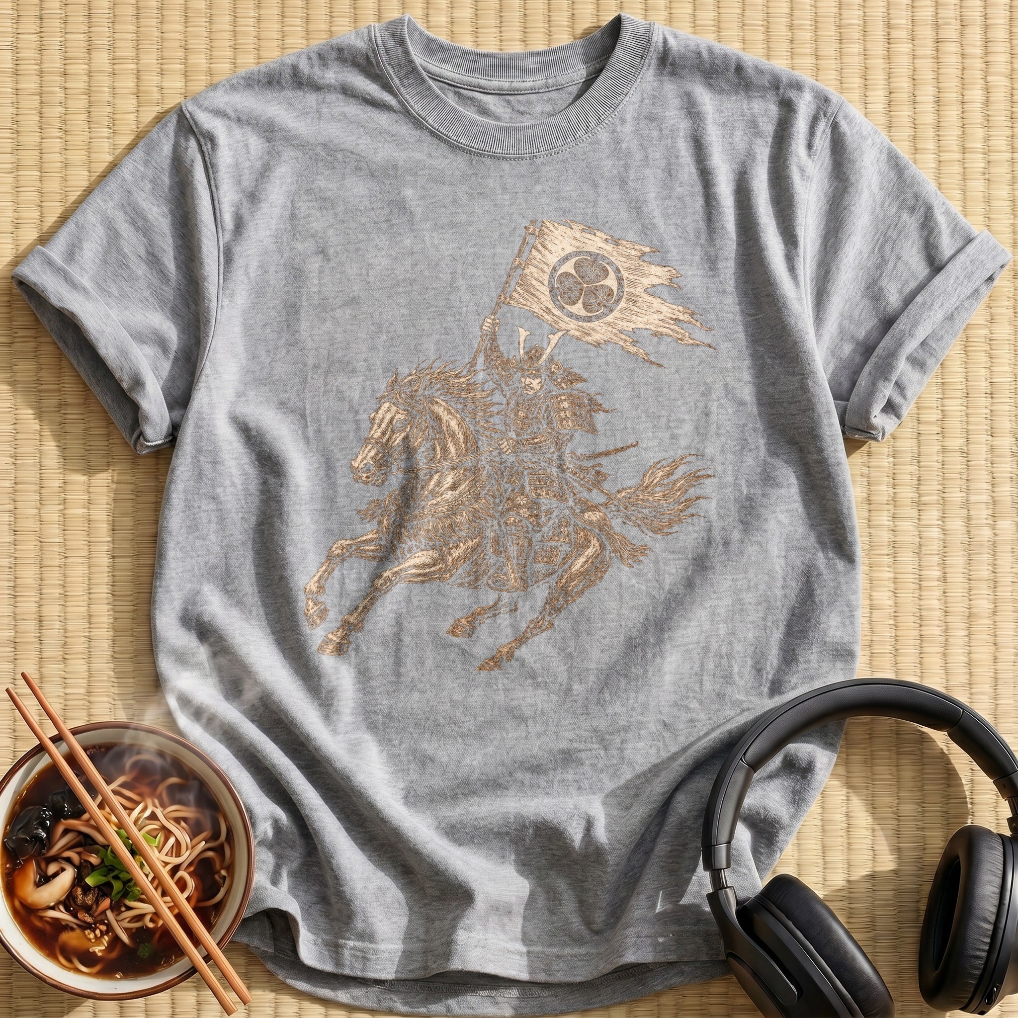 Samurai Warrior Riding Charging Horse