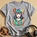 Shouting Teal Haired Anime Girl - Sport Grey