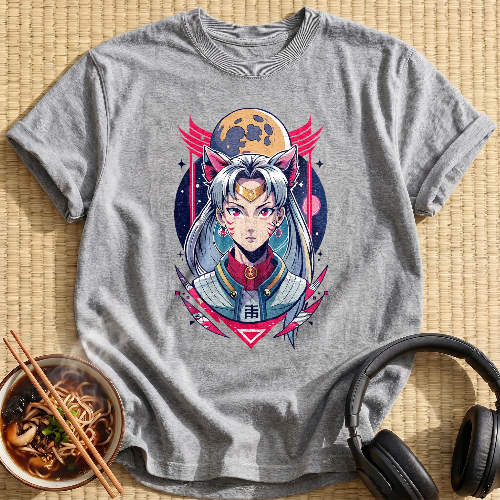 Silver Haired Moon Princess Warrior - Sport Grey
