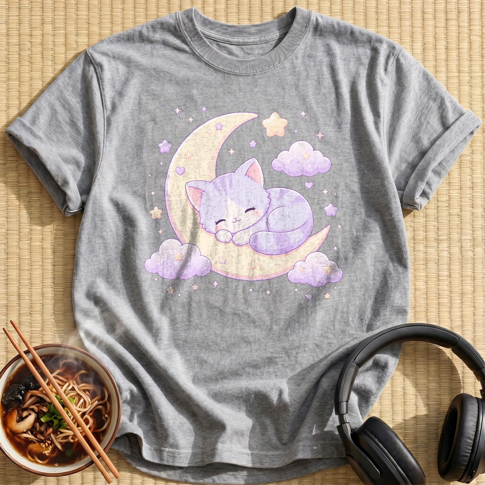 Sleepy Cat On The Moon