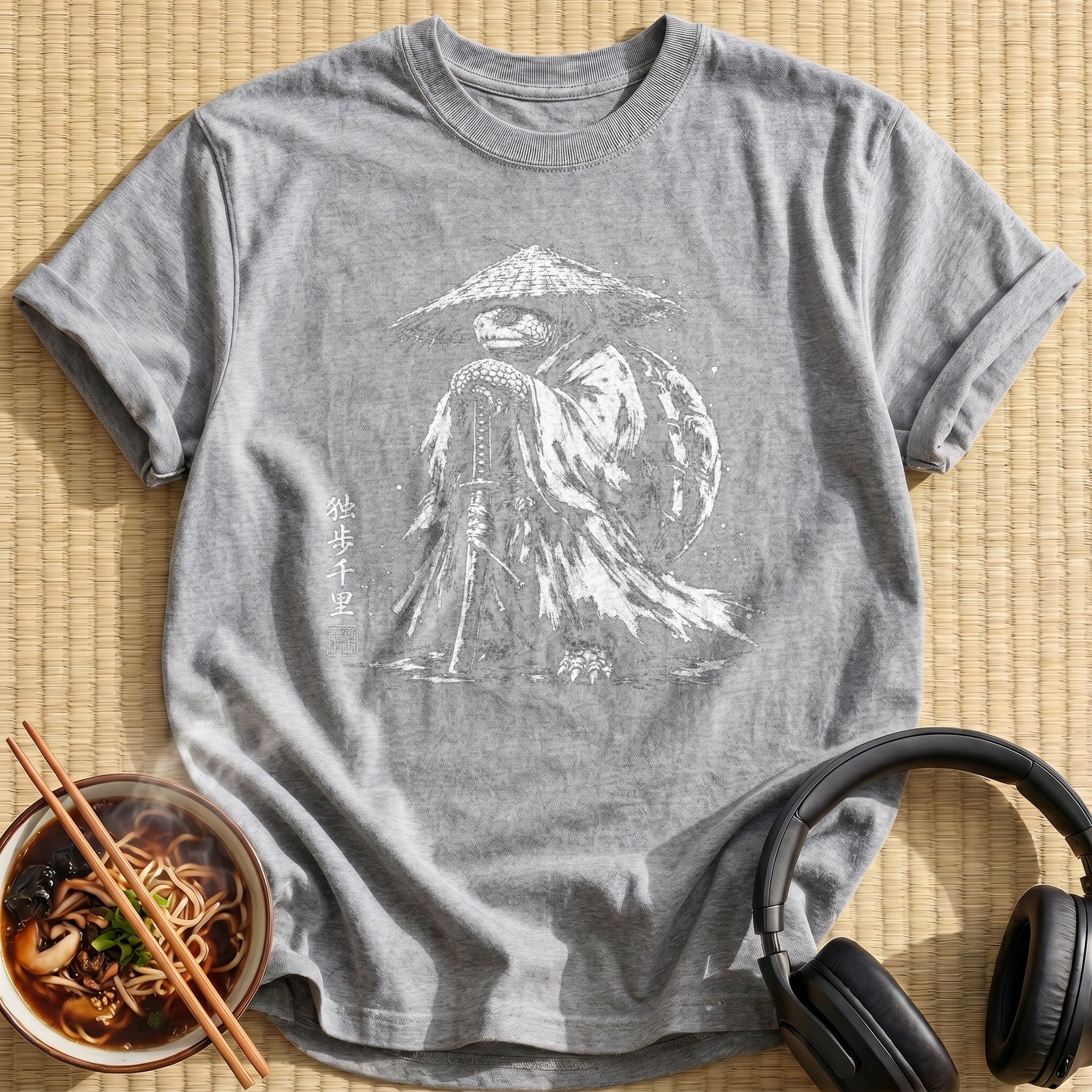 Wandering Tortoise Samurai Black White