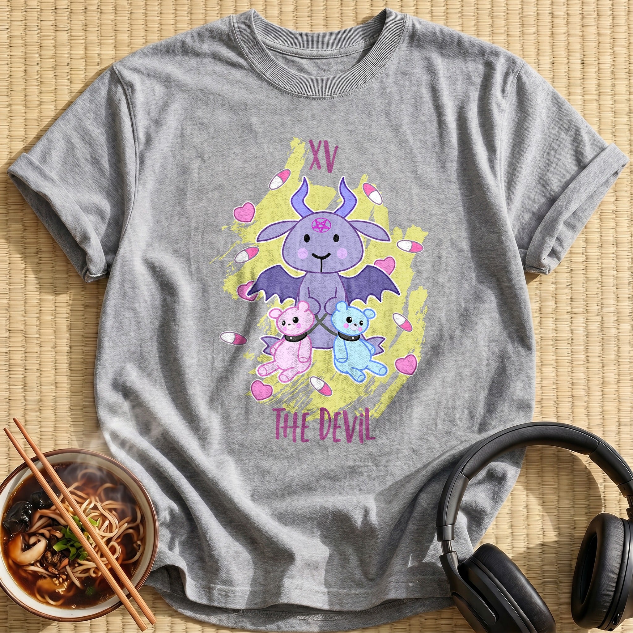 Yami Kawaii Devil Bat Tarot - Sport Grey